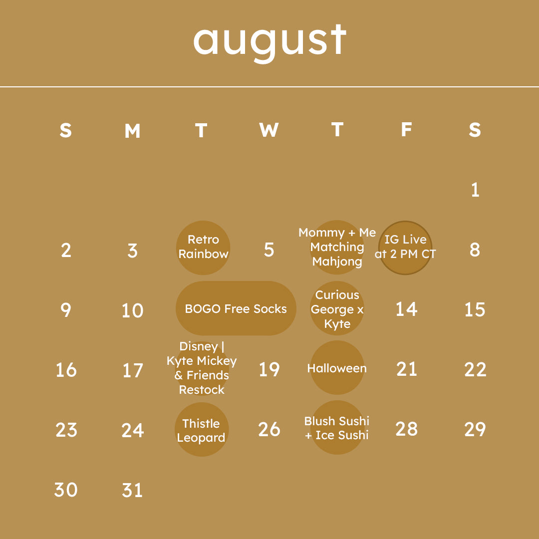 Kyte Baby August 2026 Launch Calendar Graphic