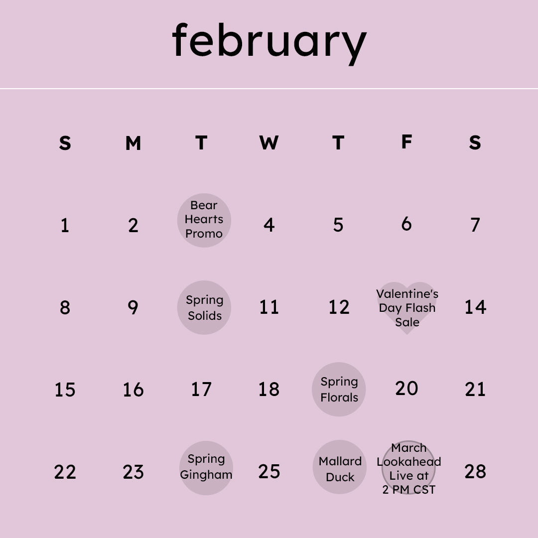 Kyte Baby February '26 Launch Calendar Graphic