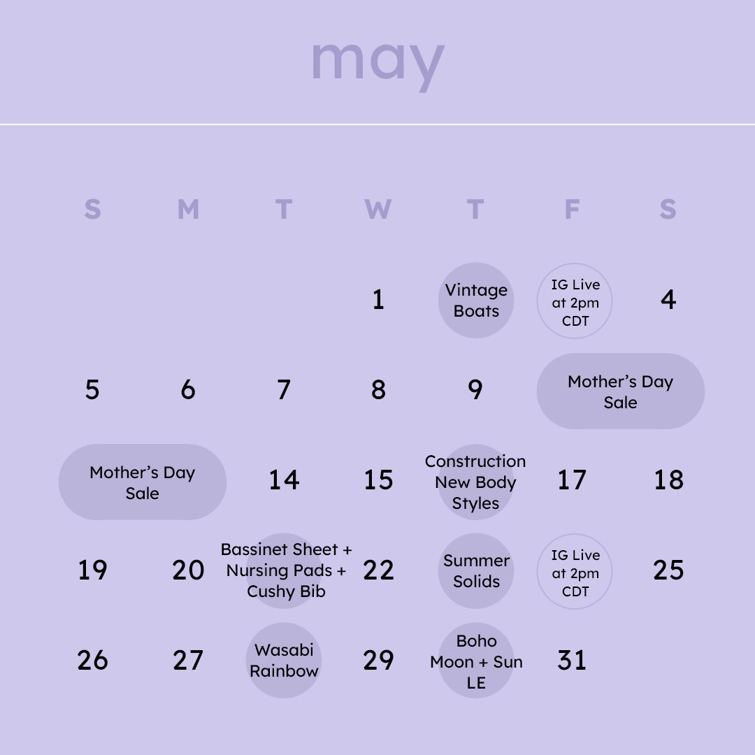 Kyte Baby May '24 Launch Calendar