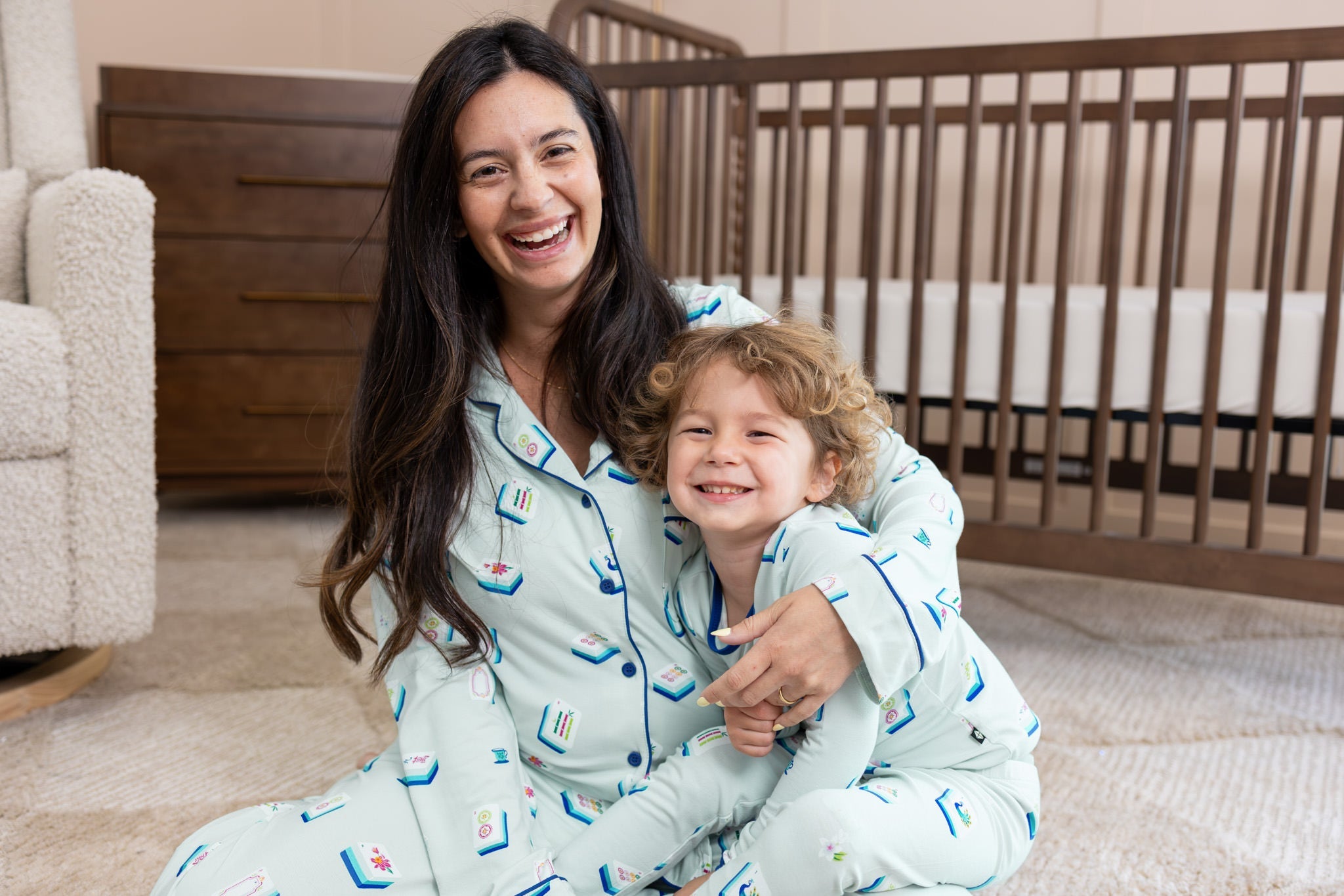 mahjong pajamas from Kyte Baby
