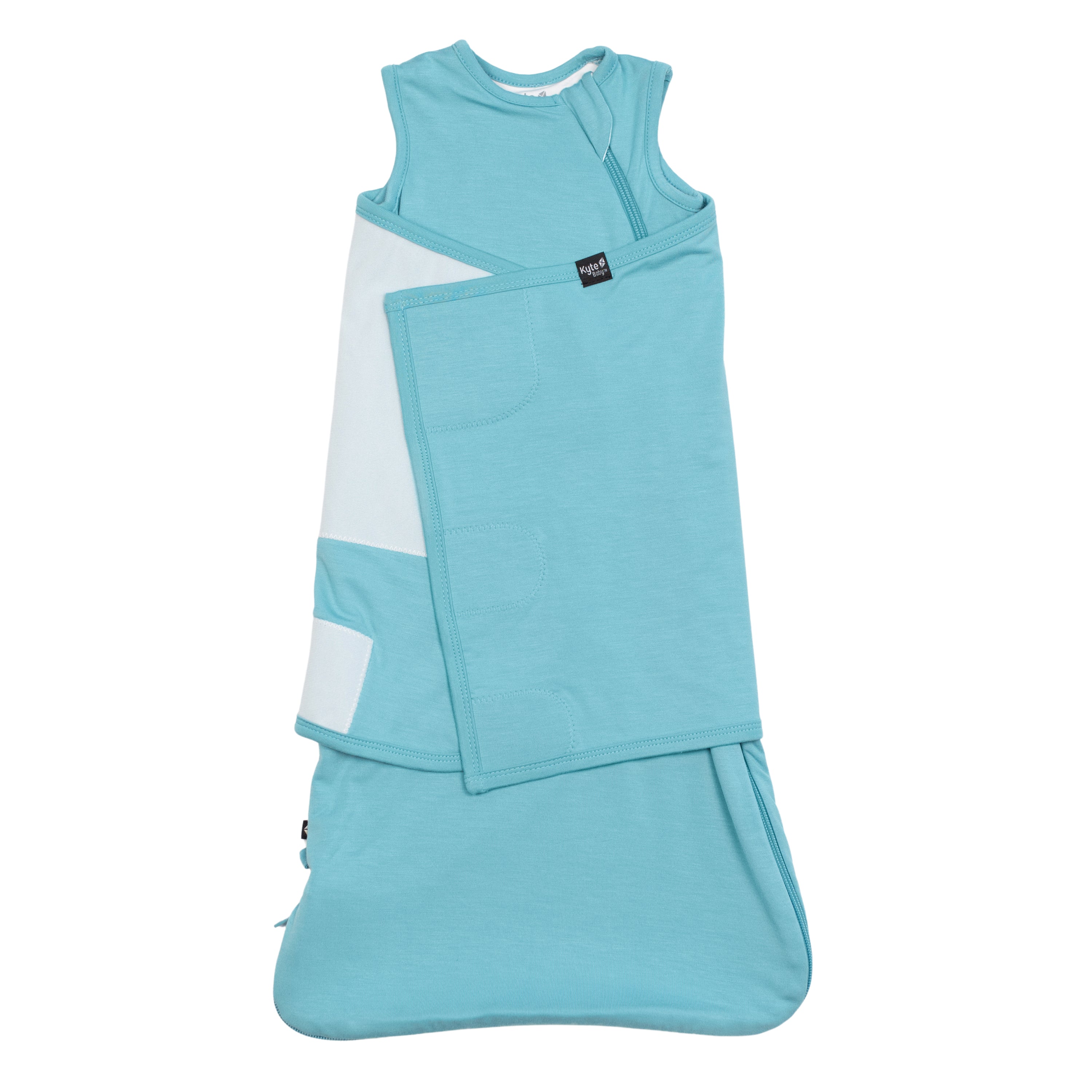 Sleep Bag Swaddler in Makai 0.5 swaddled