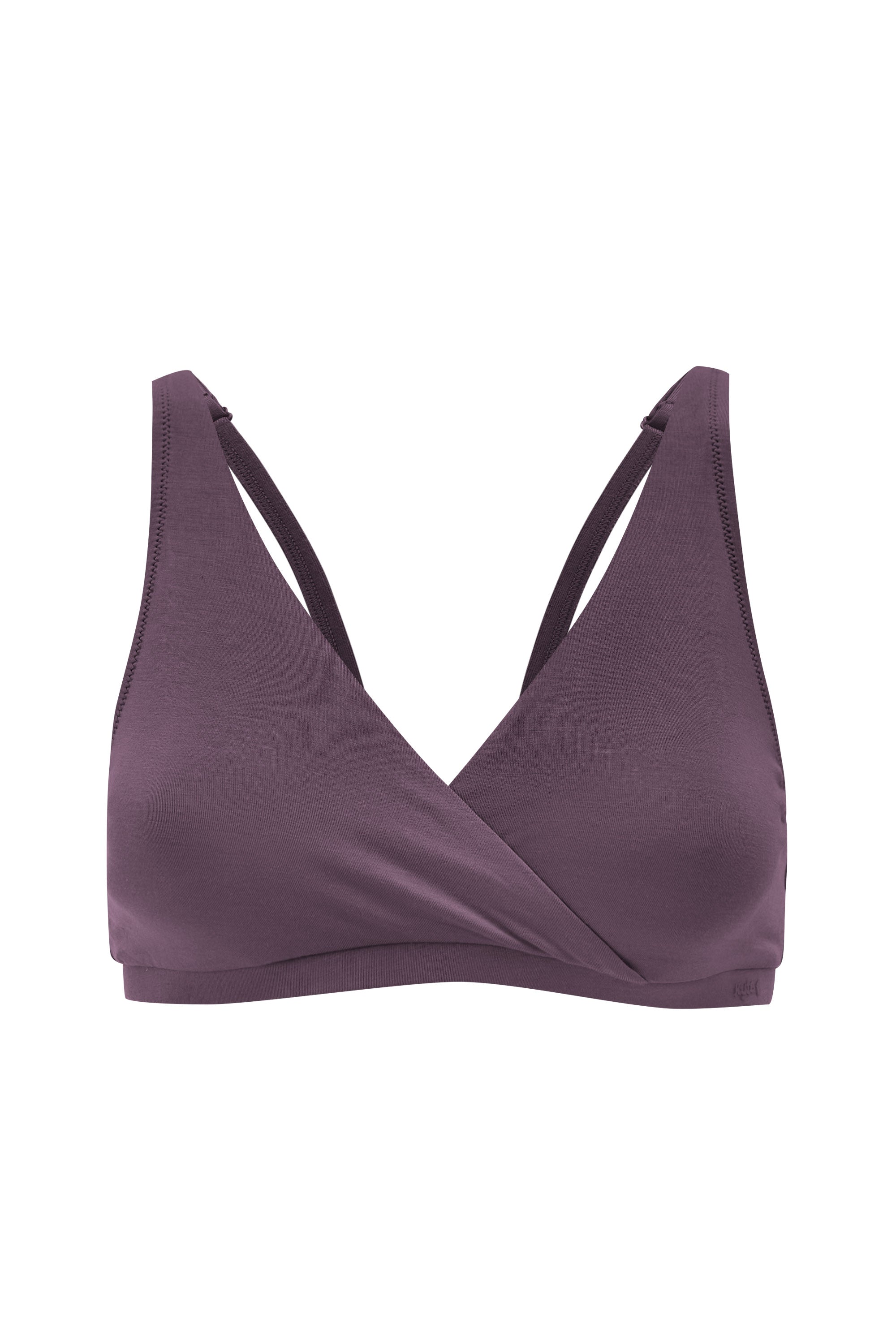The front of the Women's Cross Front Bralette in Currant