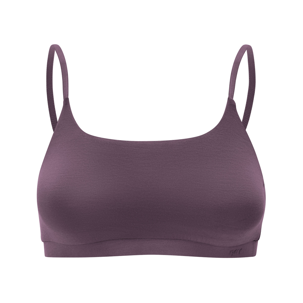 Front of Women's Scoop Neck Bralette in Currant
