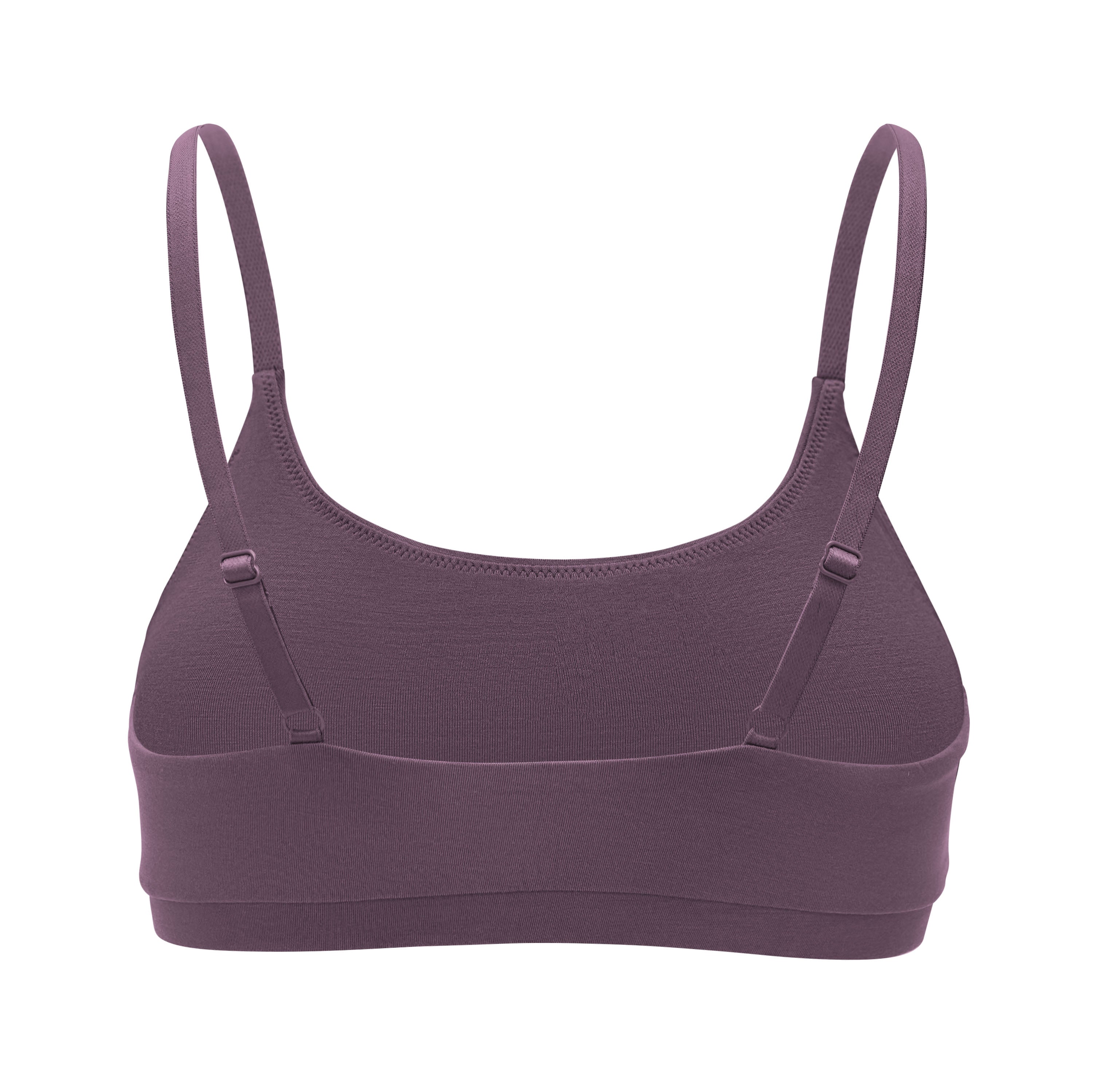 Back view of Scoop Neck Bralette in Currant