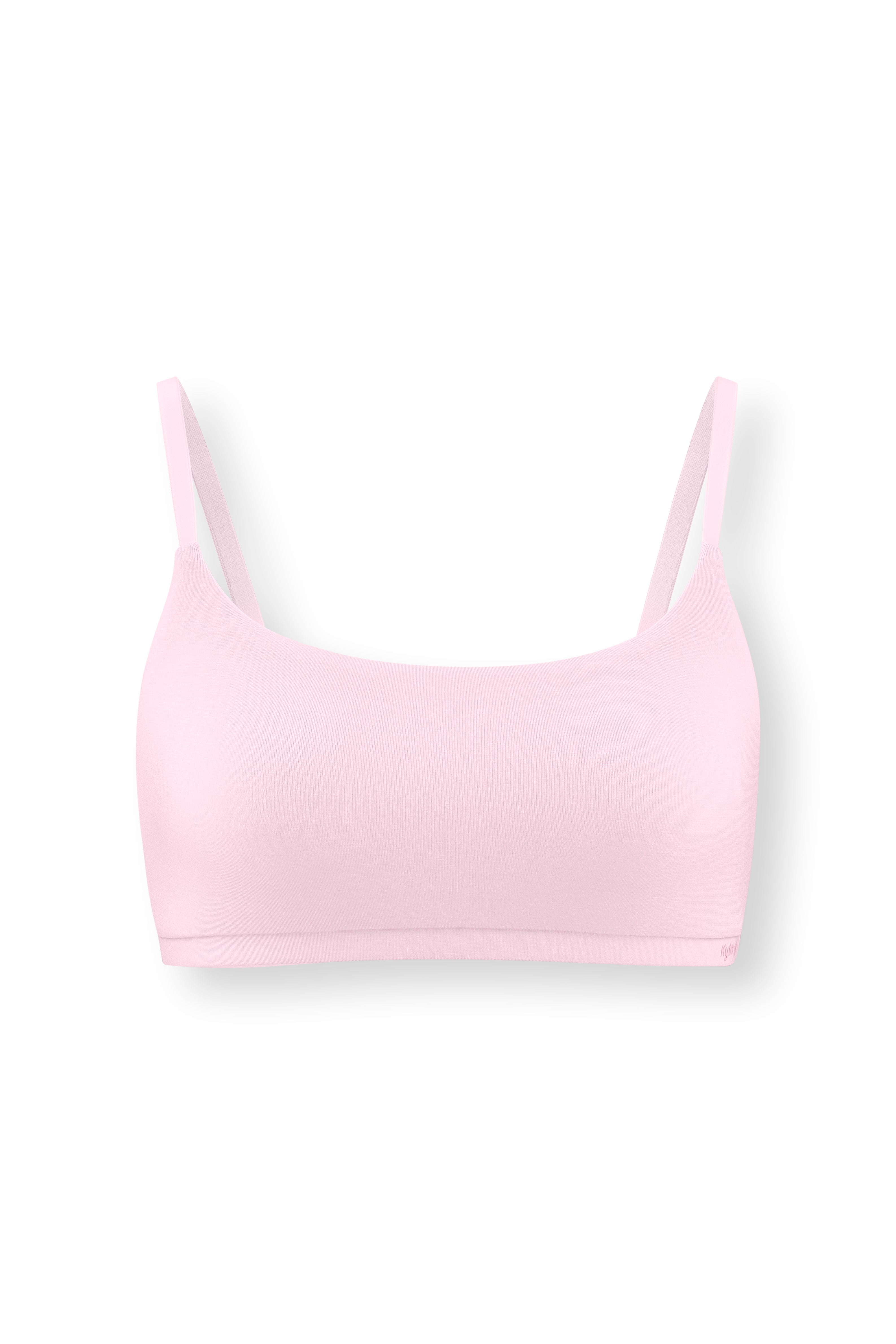 Women's Scoop Neck Bralette in Peony on white background
