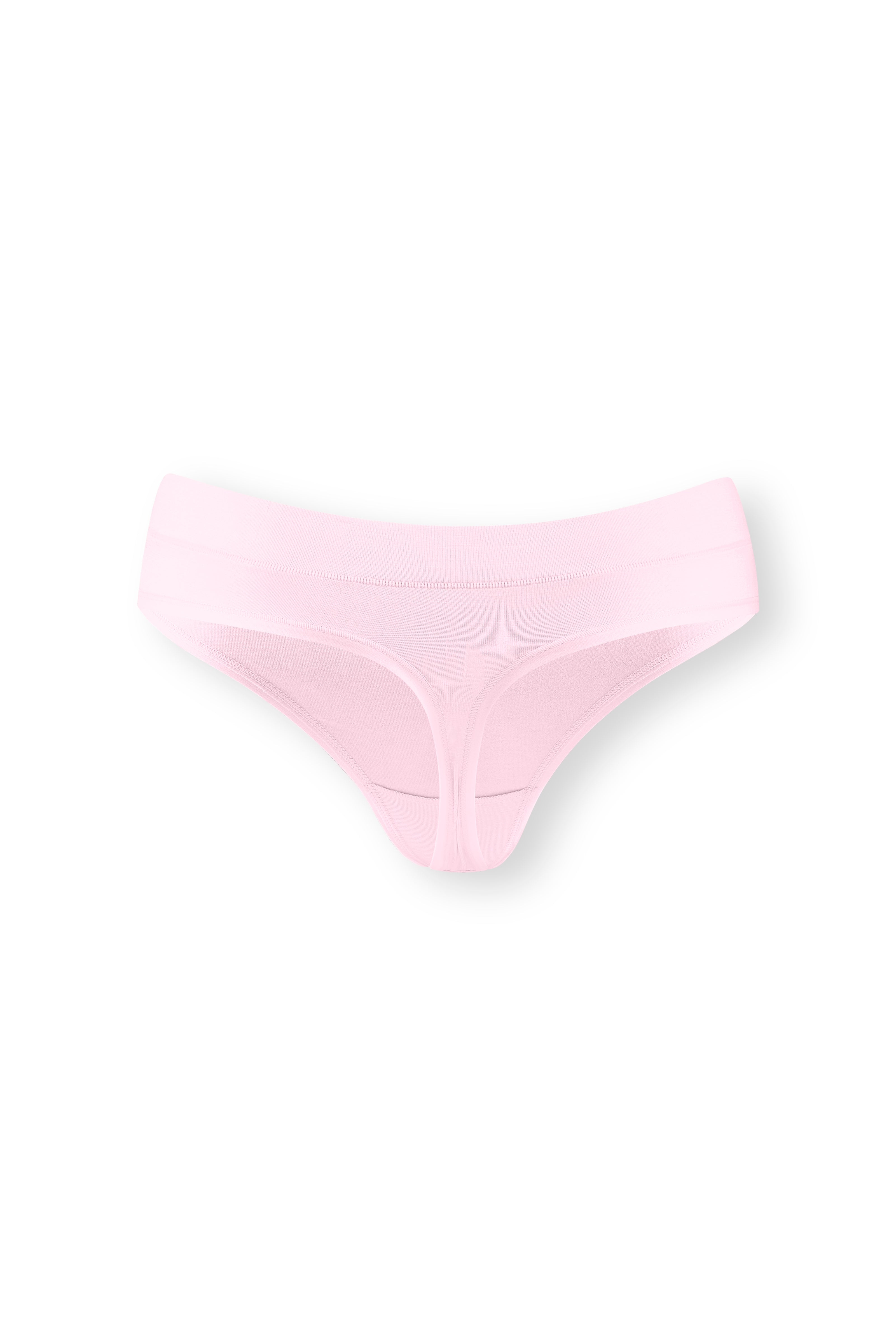 Back side of Women's Thong in Peony on white background