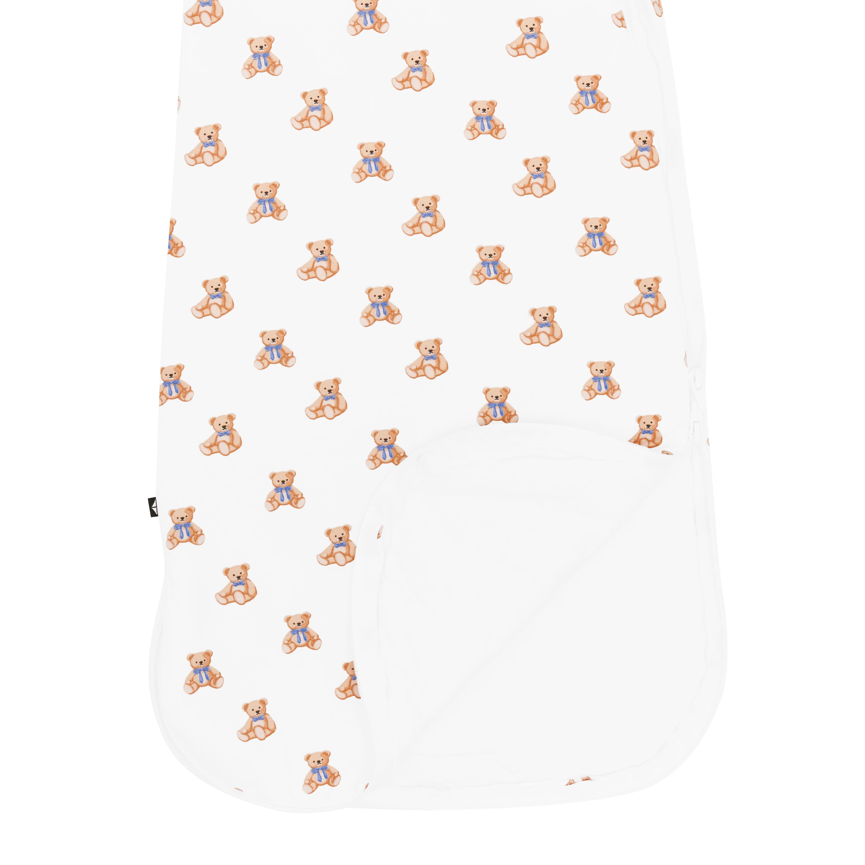 Sleep Bag in Teddy Bear 1.0 bottom zipper of the dual zipper system