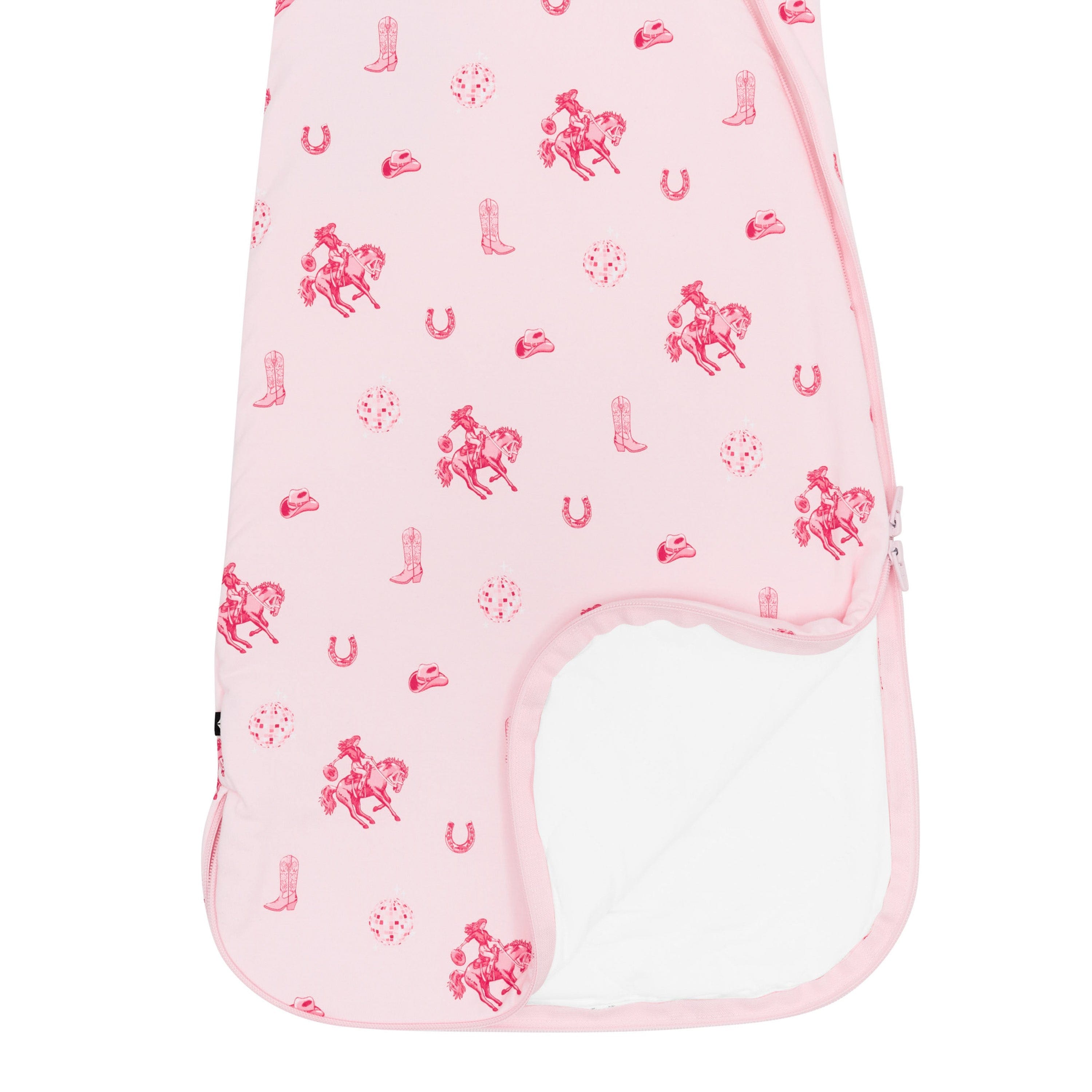 Double zipper shown on the Sleep Bag in Disco Cowgirl 1.0