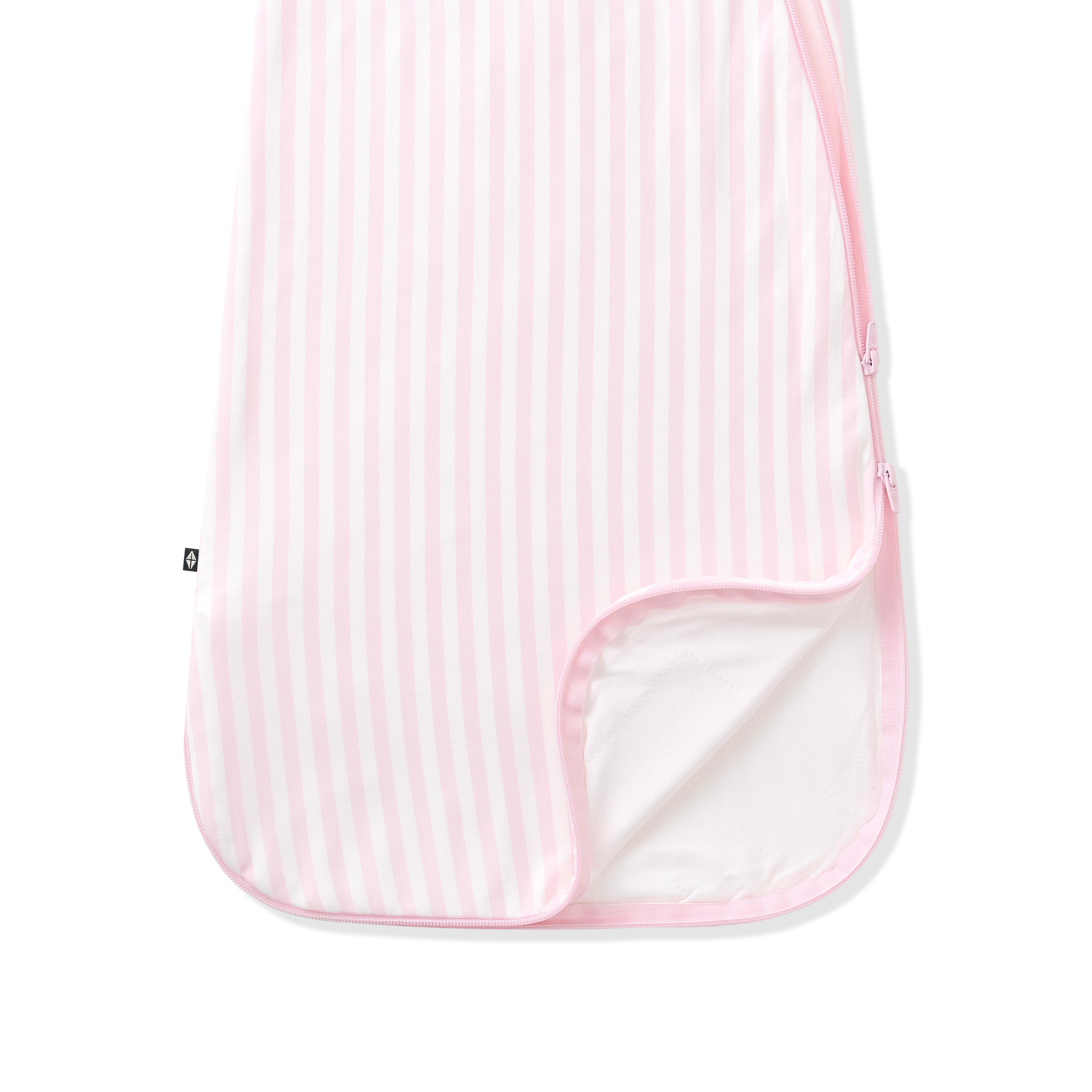 Double zipper shown on the Sleep Bag in Small Sakura Stripe 1.0