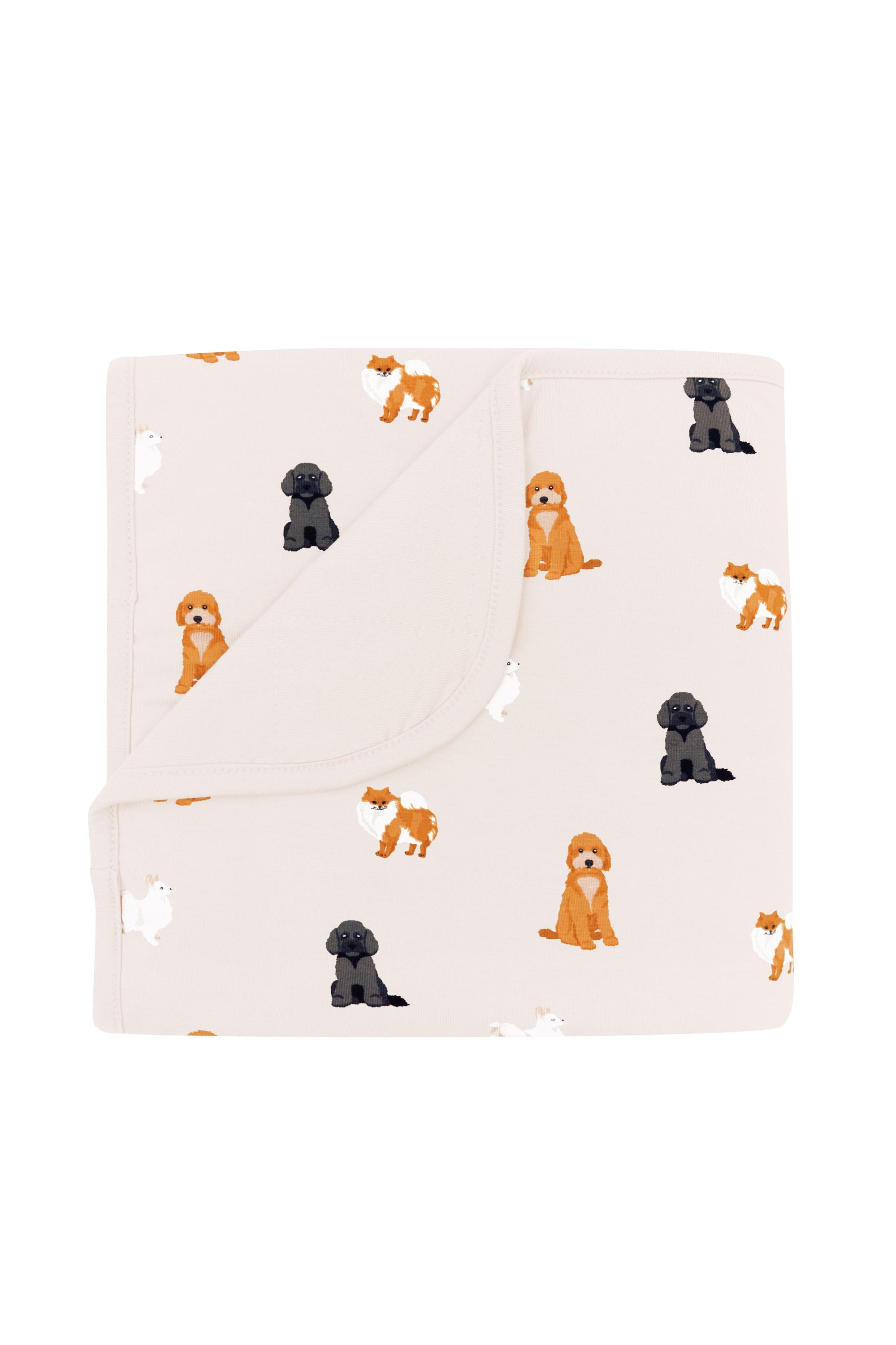 Baby Blanket in Fluffy Dog with oat backing