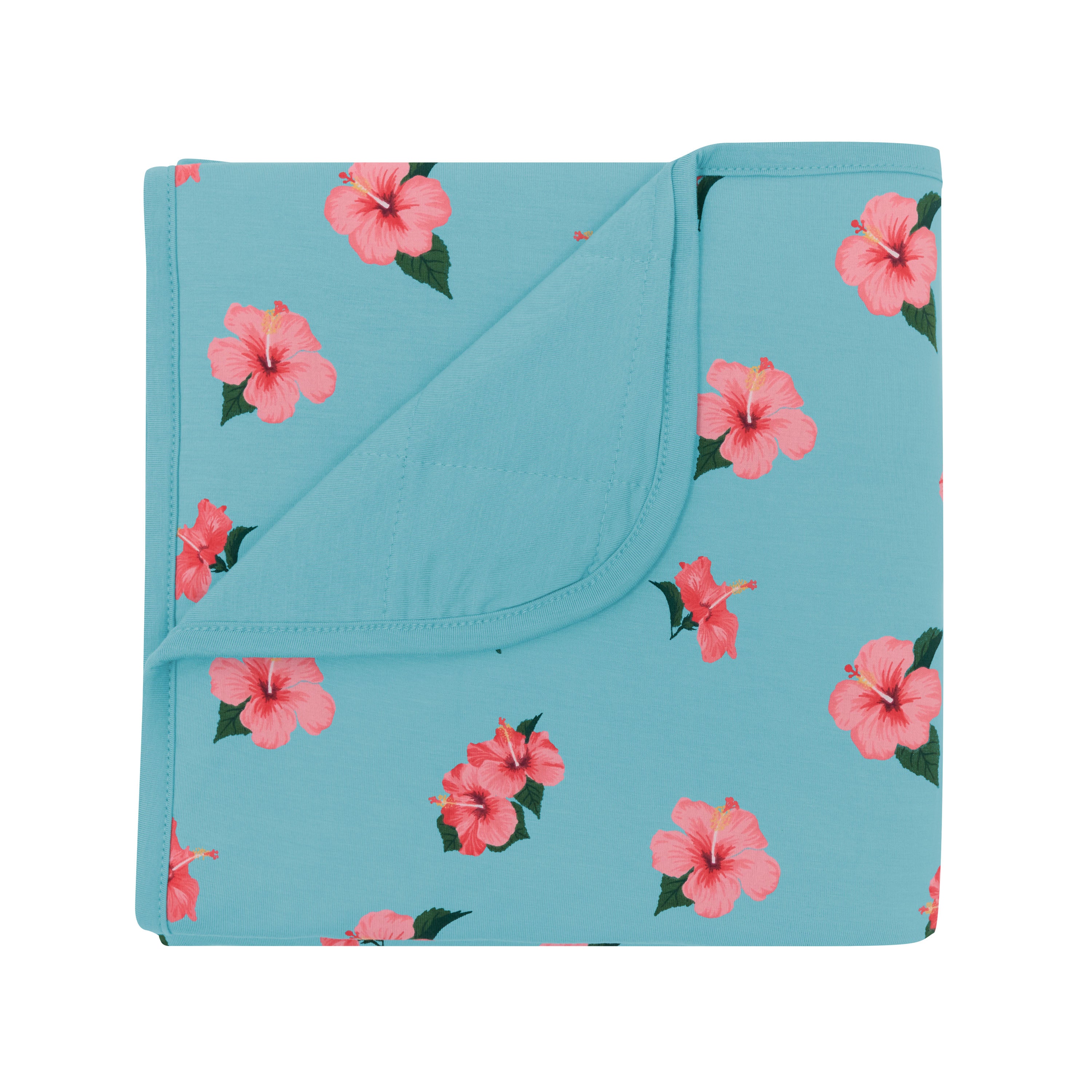 Quilted Baby Blanket in Hibiscus