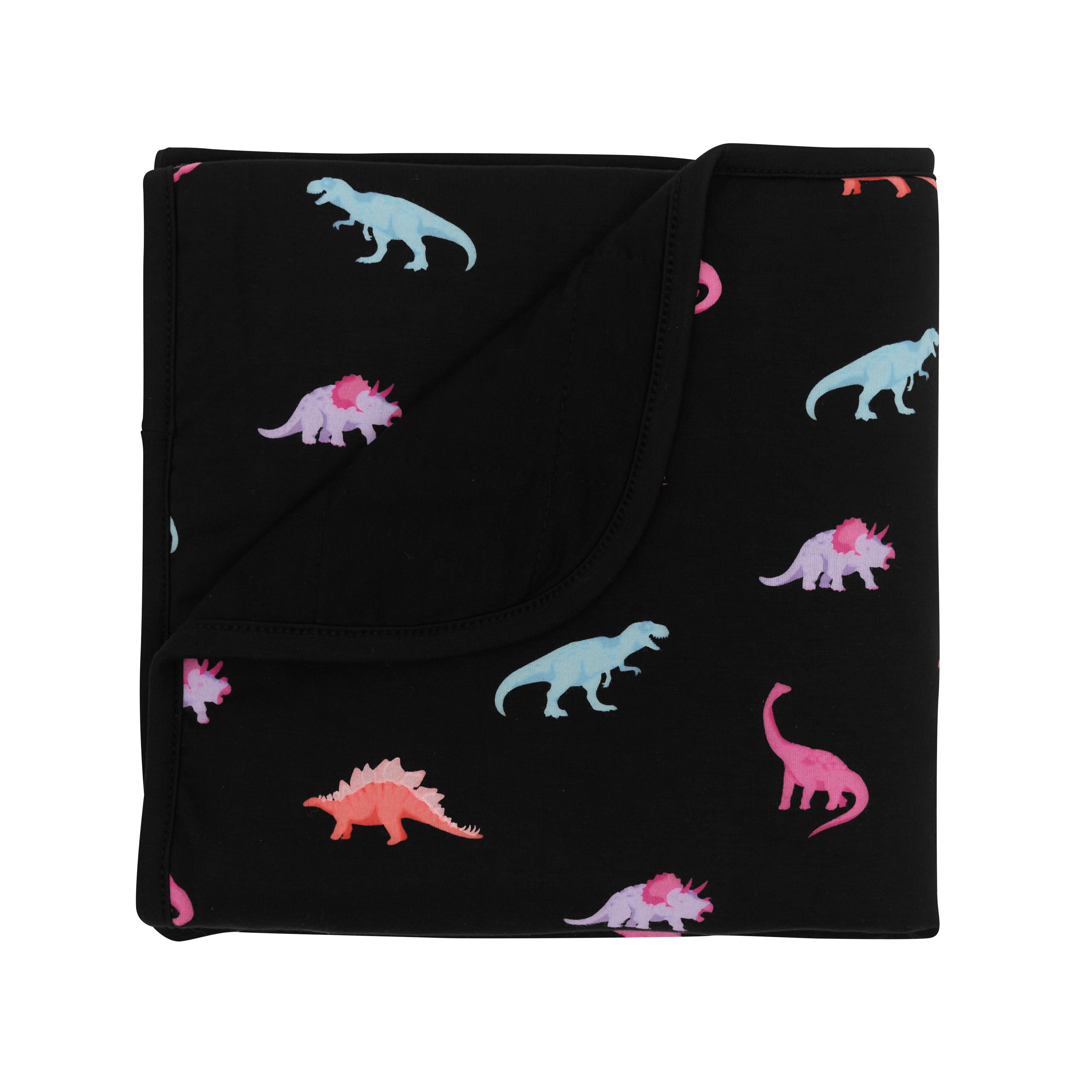 Dinosaur baby blanket in Midnight Roar