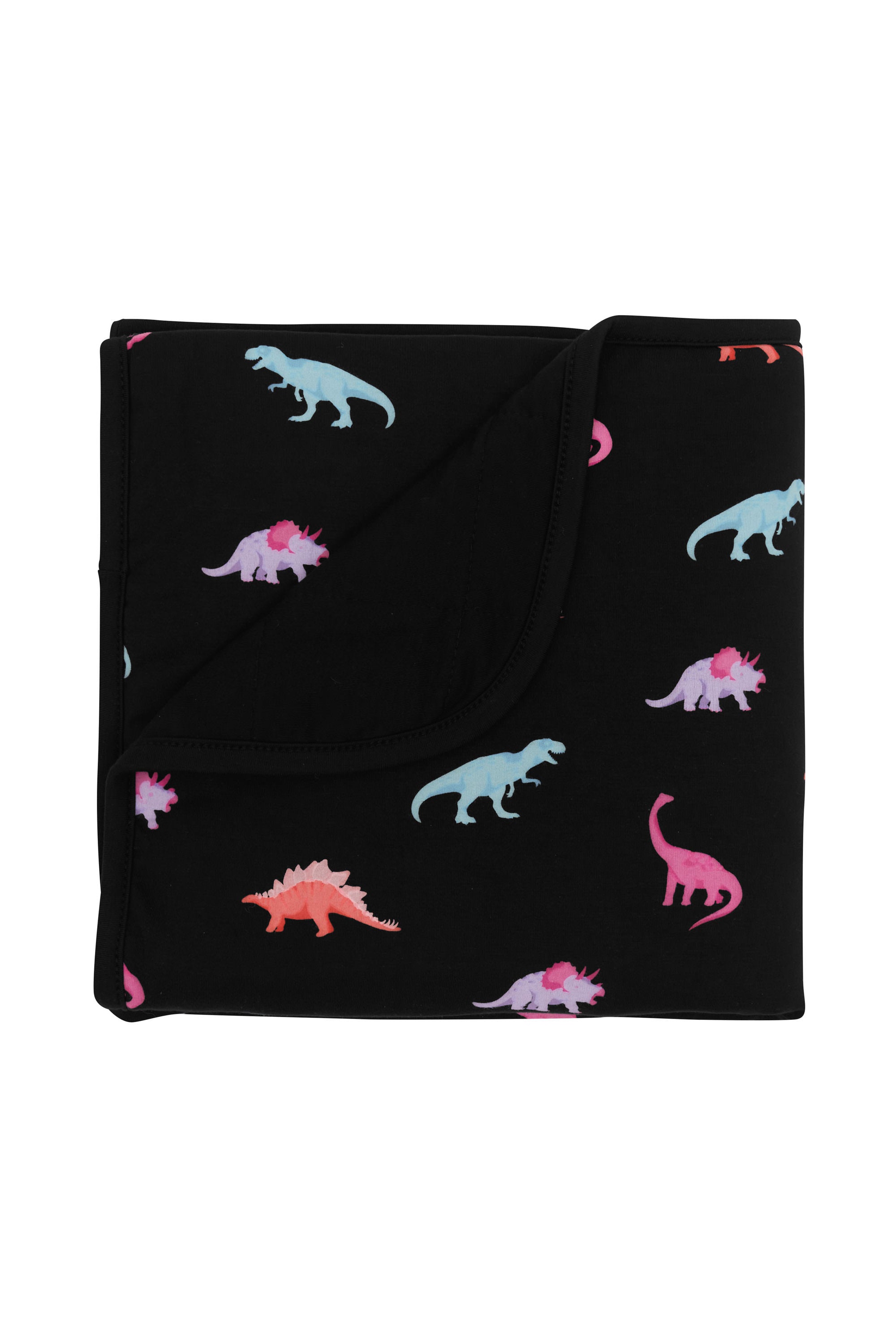 Dinosaur baby blanket in Midnight Roar