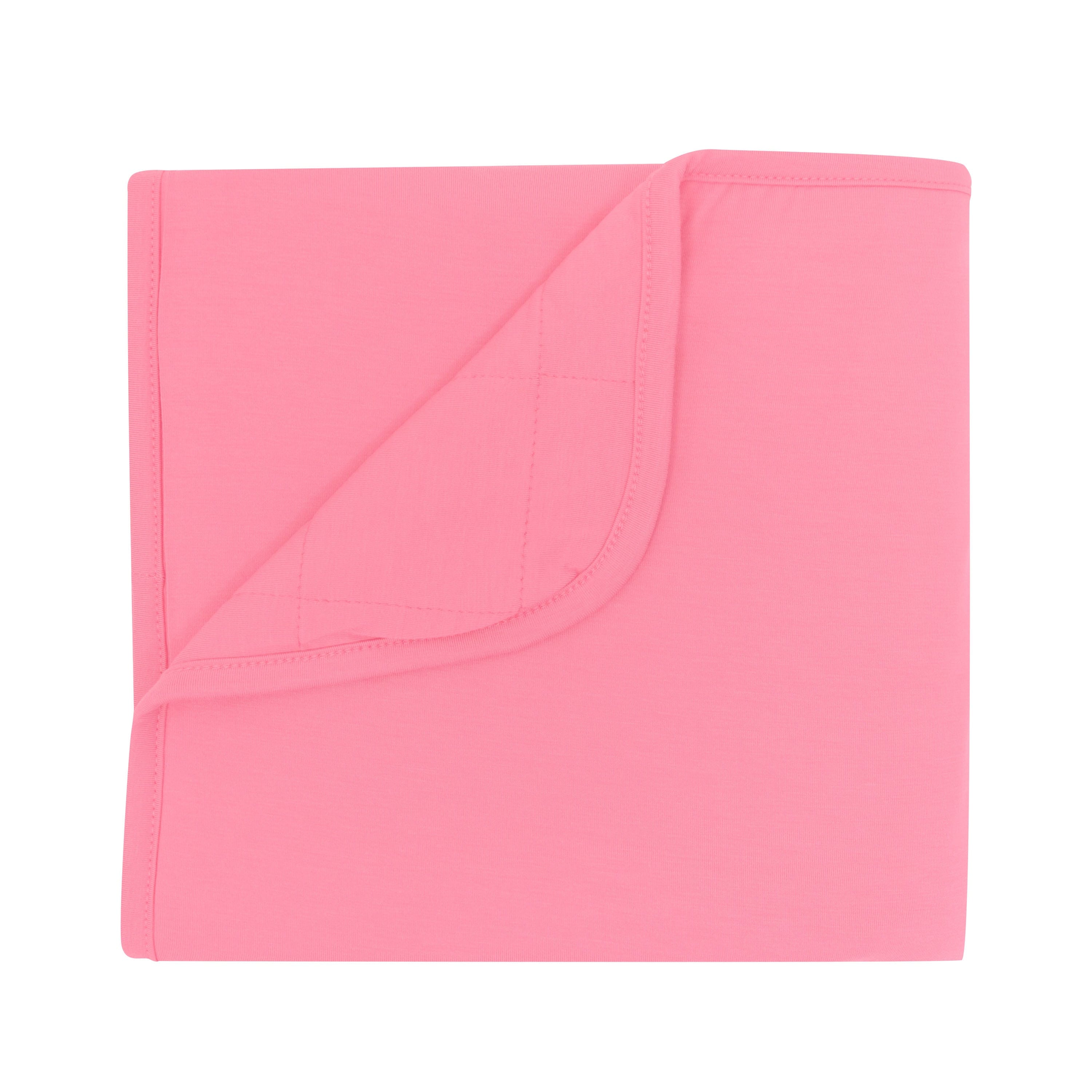 Bright Pink Baby Blanket in Guava
