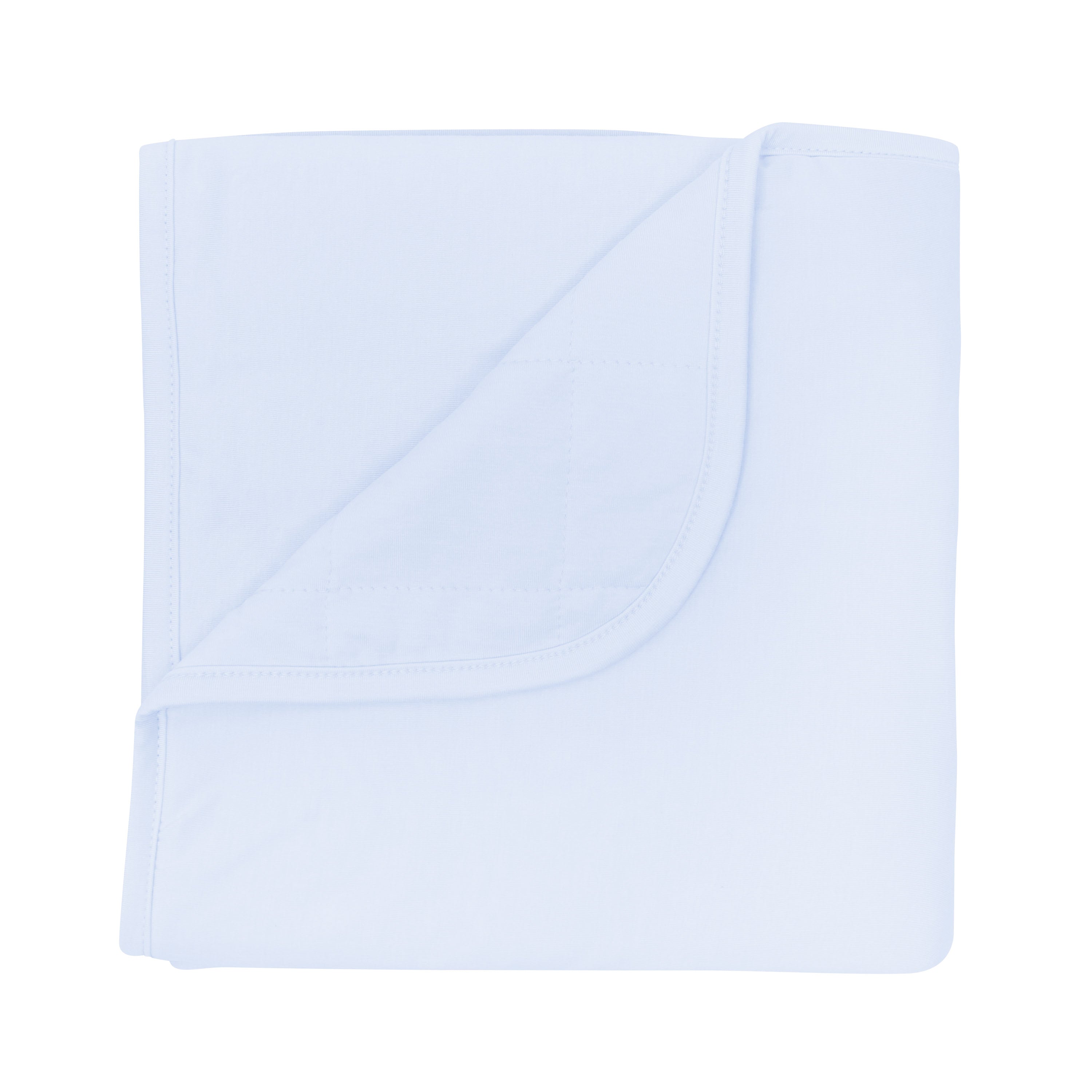 Quilted blue Baby Blanket in Mist