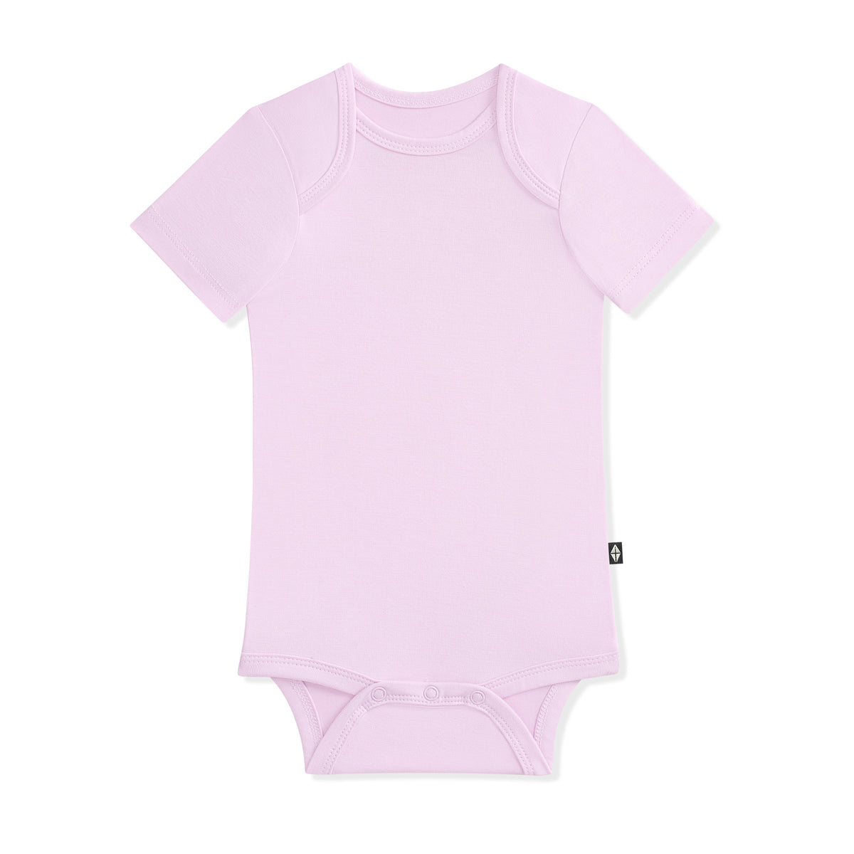 Purple baby bodysuit on a white background