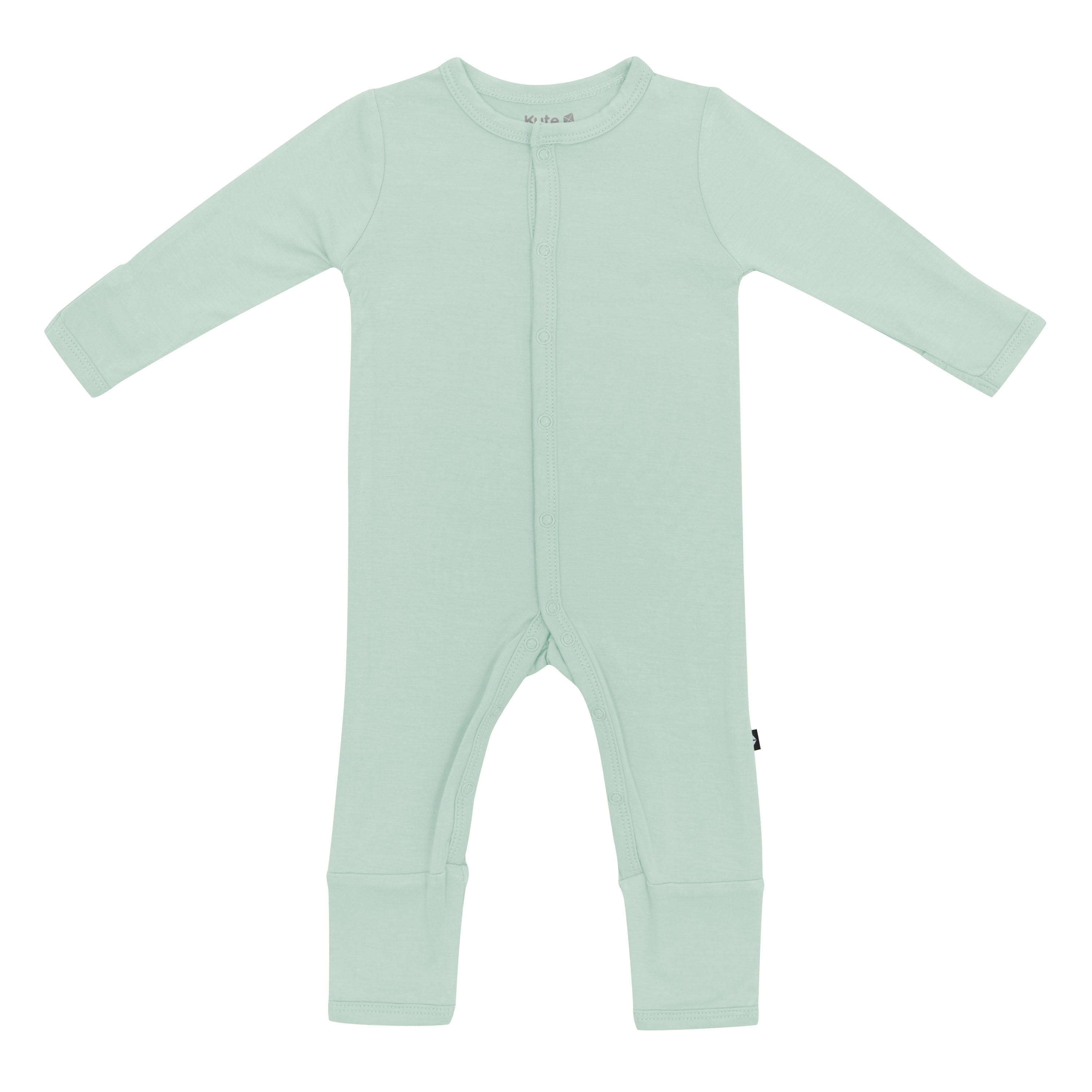 Flat lay of Kyte Baby Romper in Sage