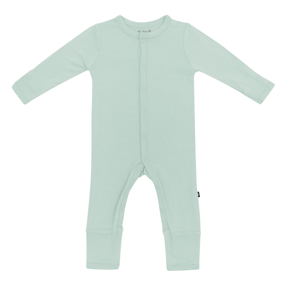 Flat lay of Kyte Baby Romper in Sage