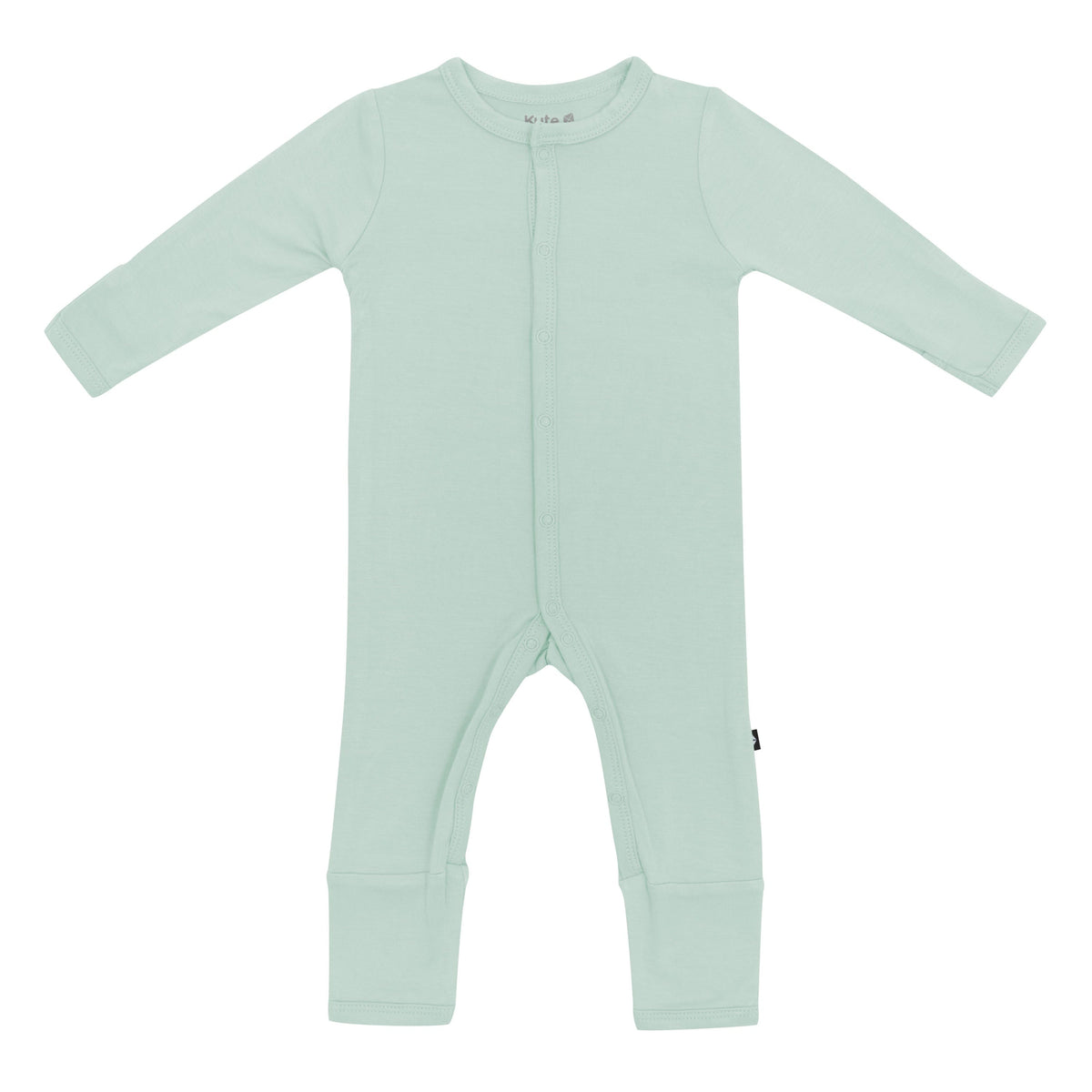 Flat lay of Kyte Baby Romper in Sage