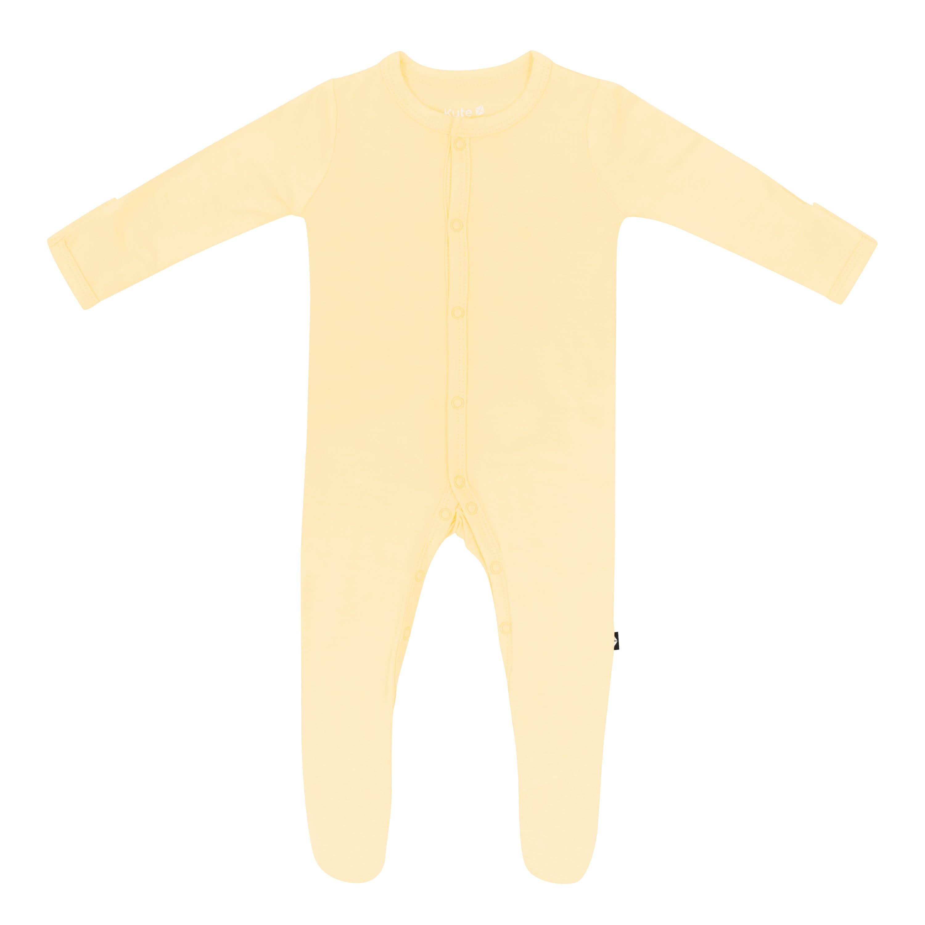 Kyte Baby Footie Yellow Pajamas in Lilikoi