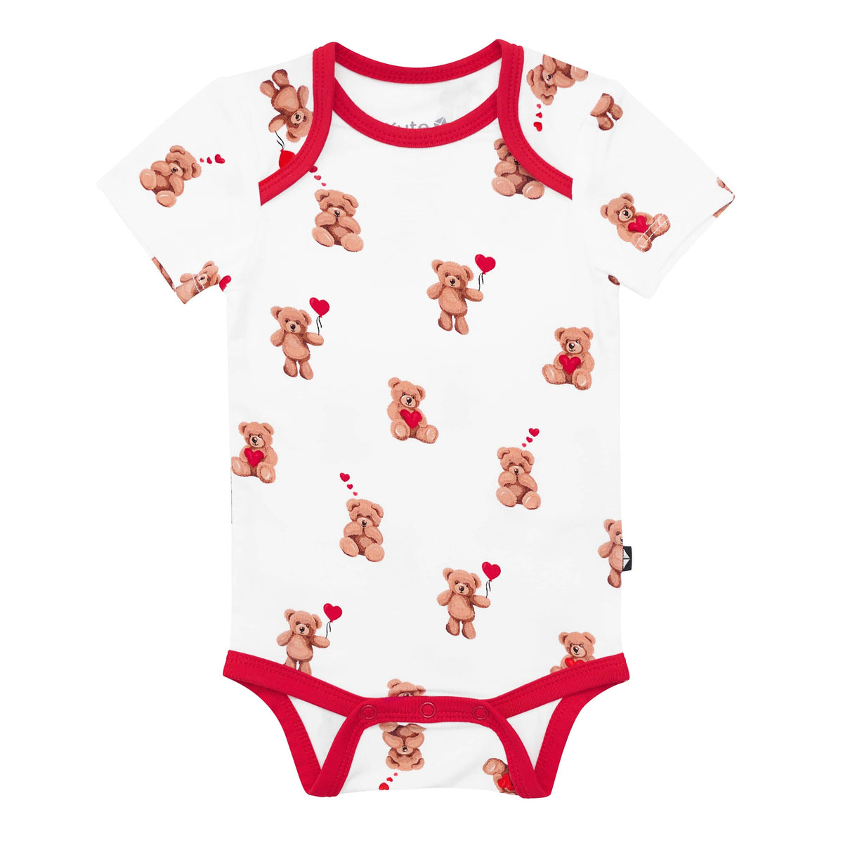 Product photo of the soft and breathable Bodysuit in Bear Hearts