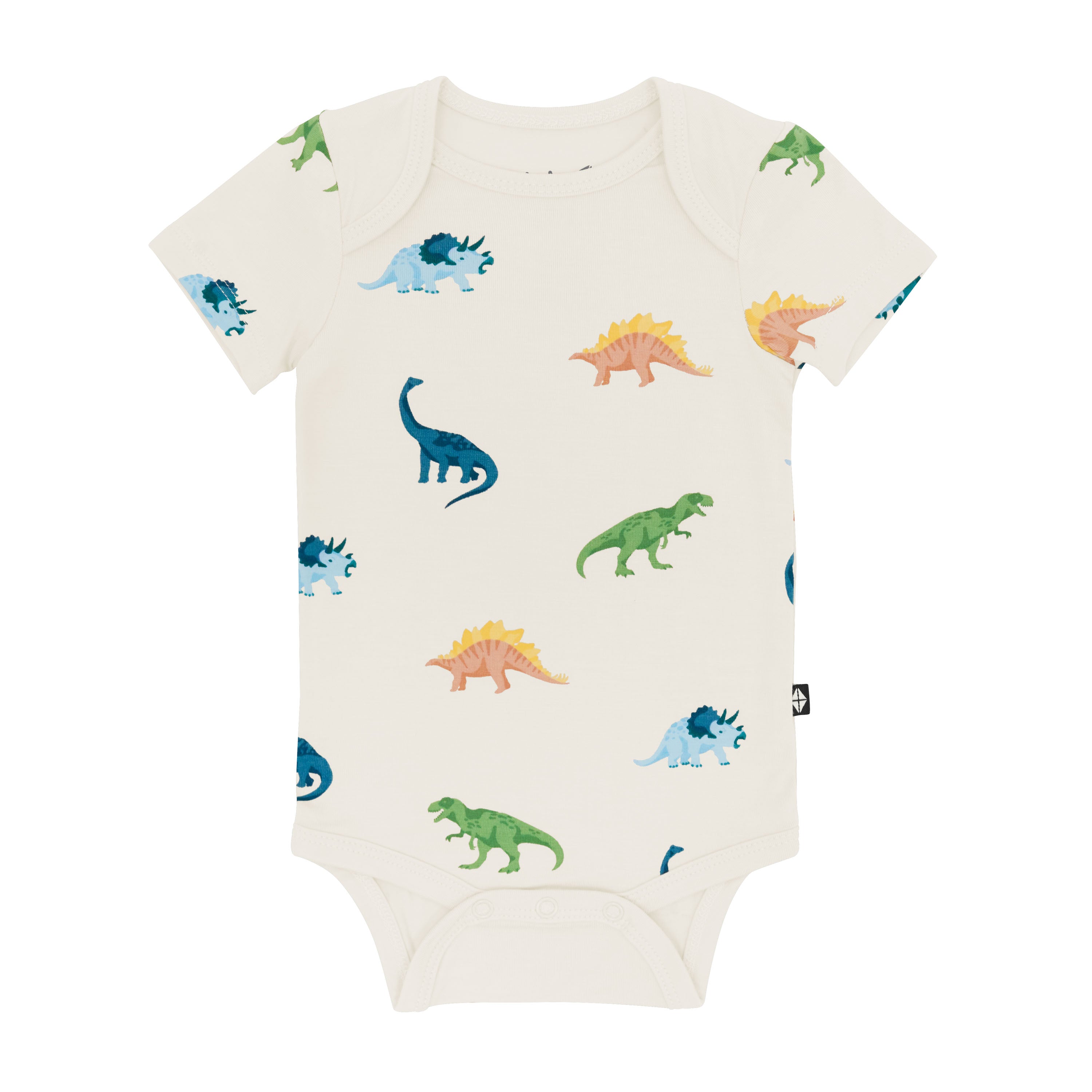 Kyte Baby Short Sleeve Bodysuit in Ecru Roar