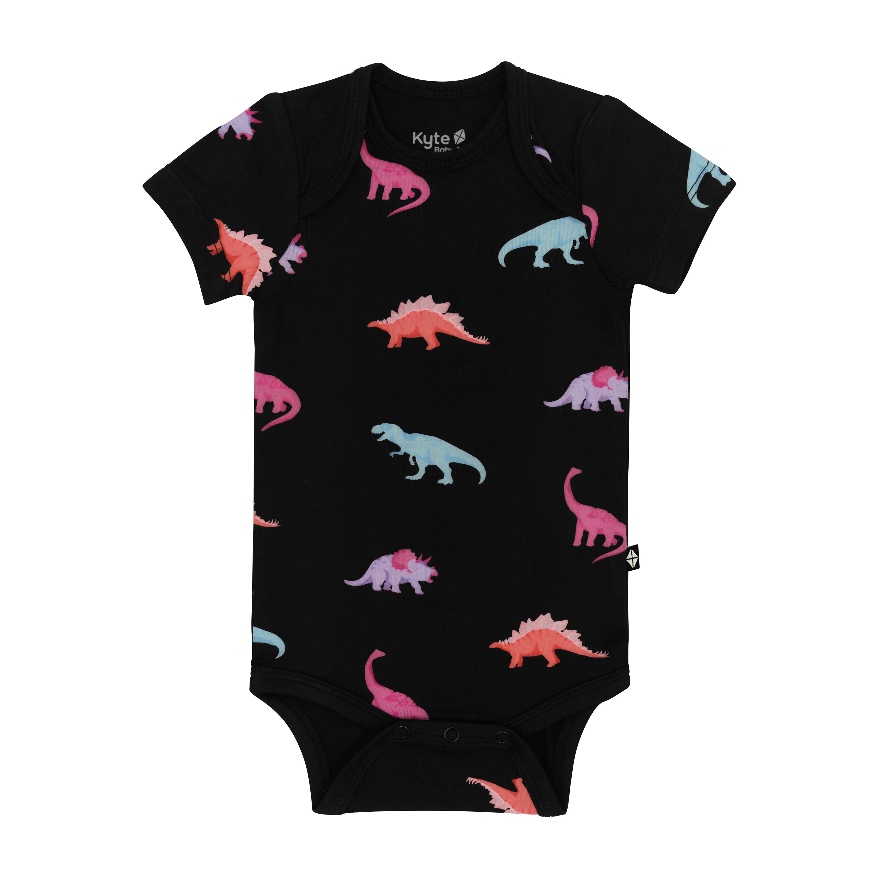 Kyte Baby Short Sleeve Bodysuit in Midnight Roar
