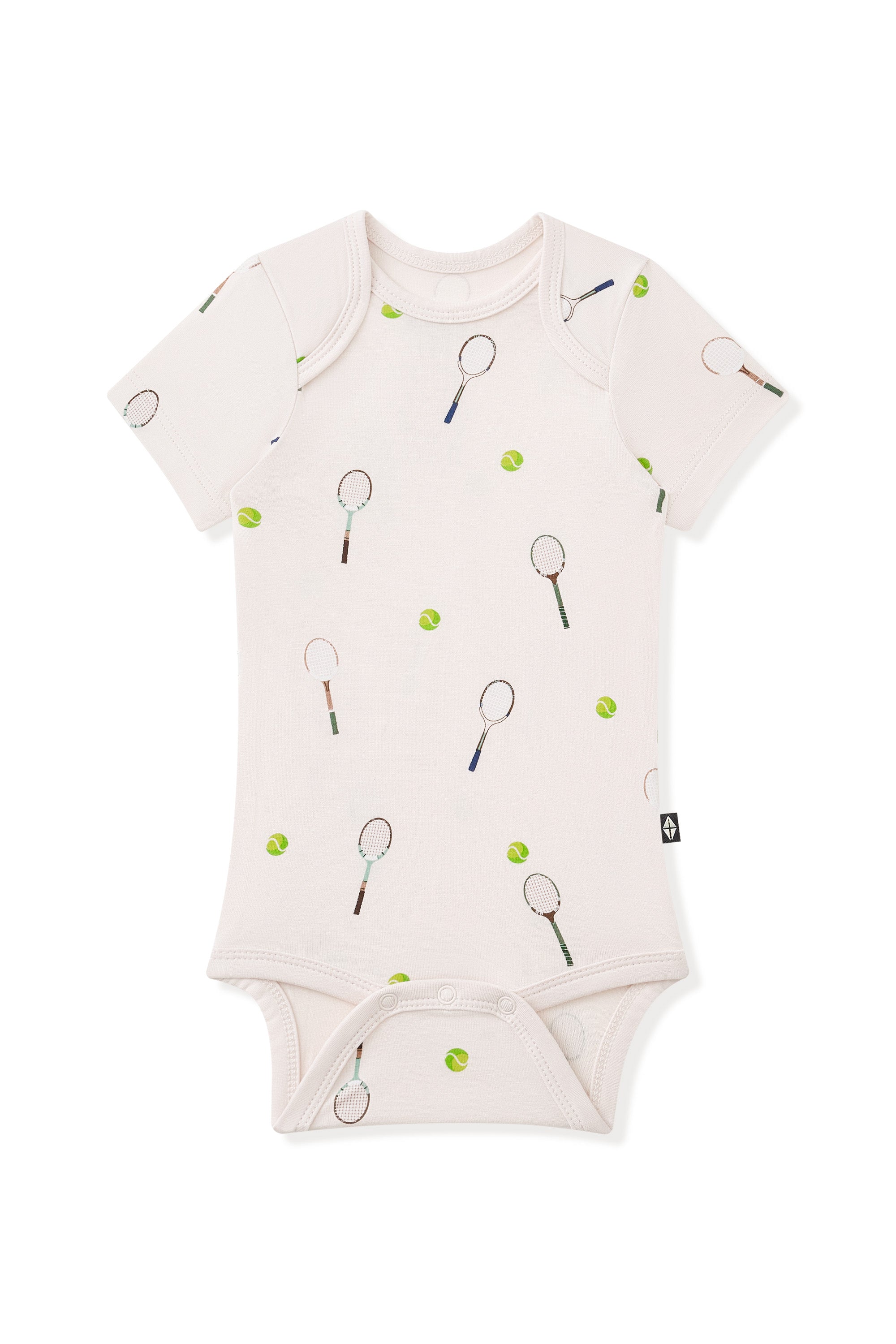 Bodysuit in Tennis print on a white background