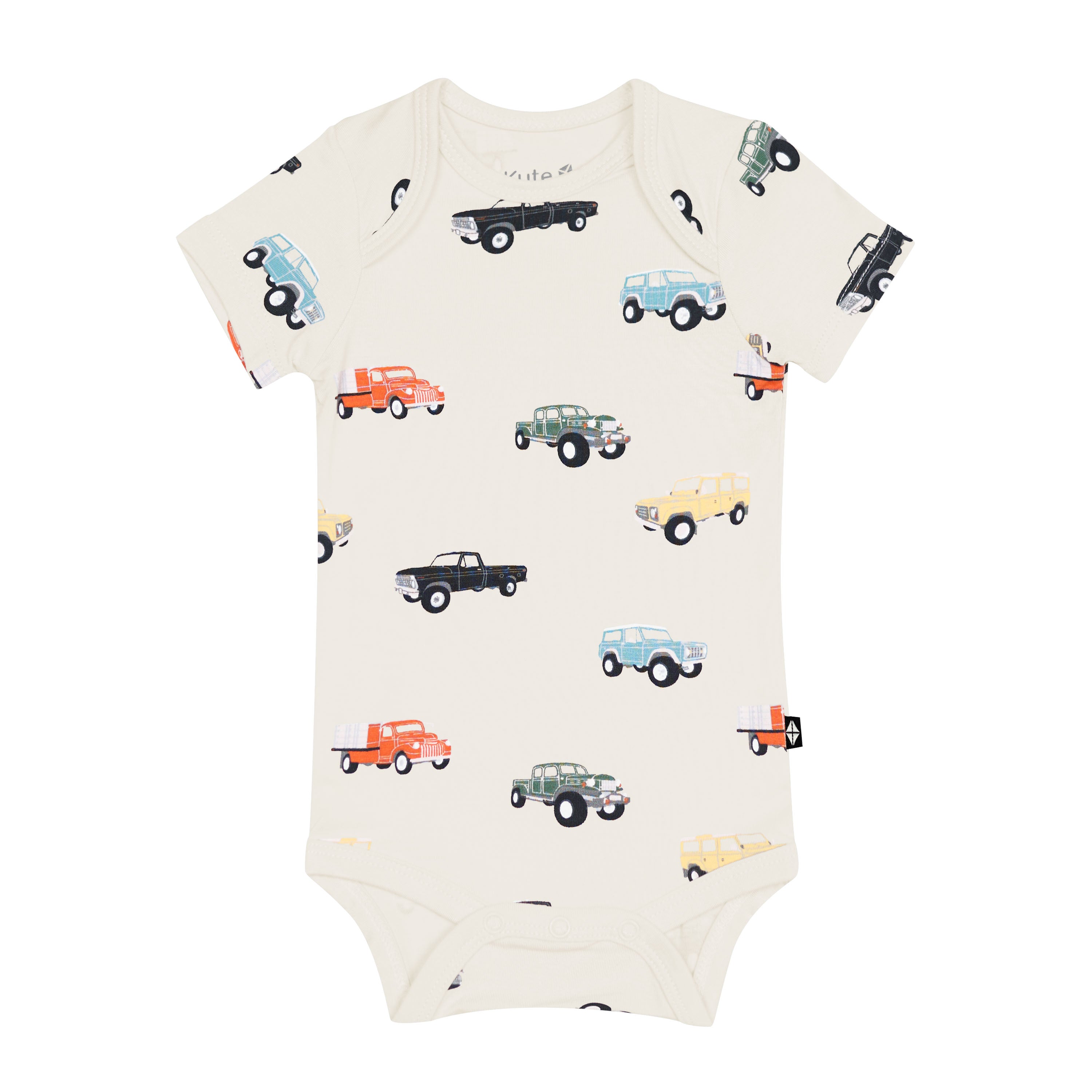 Infant Bodysuit in Vintage Truck pattern