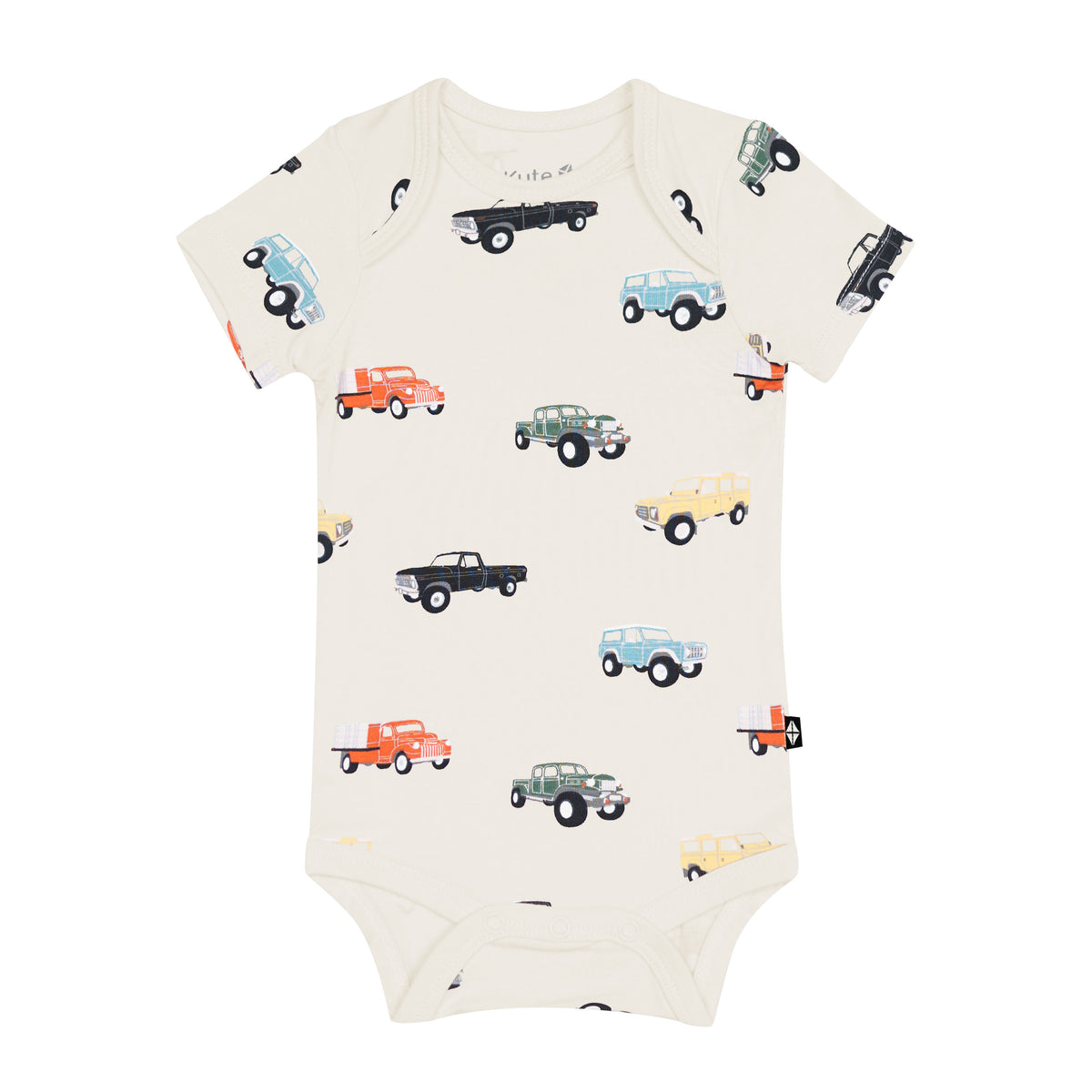 Infant Bodysuit in Vintage Truck pattern