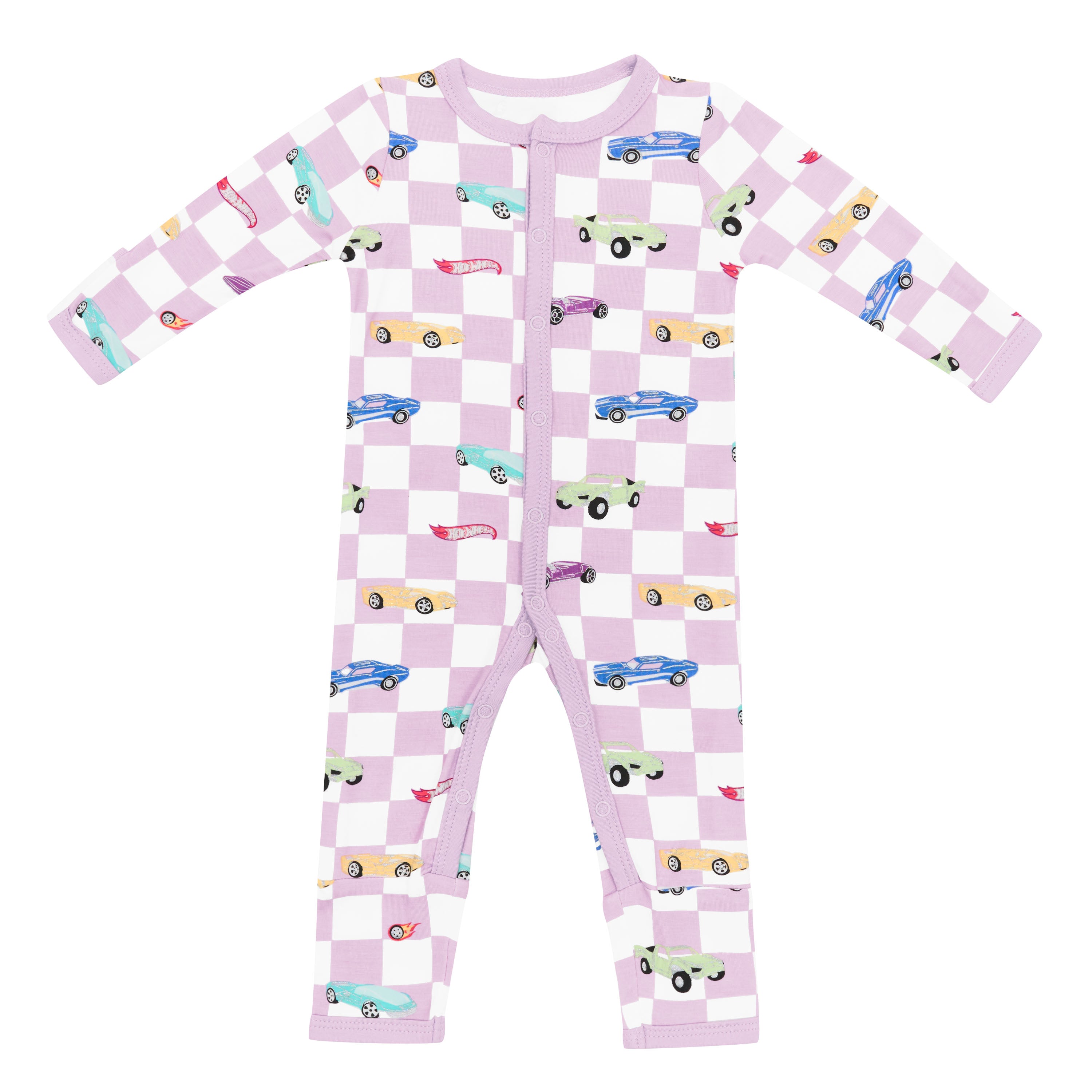 Snap Romper Hot Wheels pajamas in Sparkles and Speed