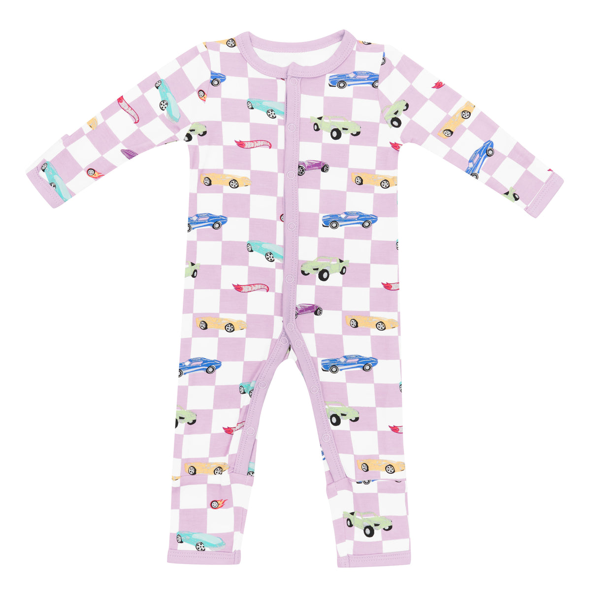 Snap Romper Hot Wheels pajamas in Sparkles and Speed