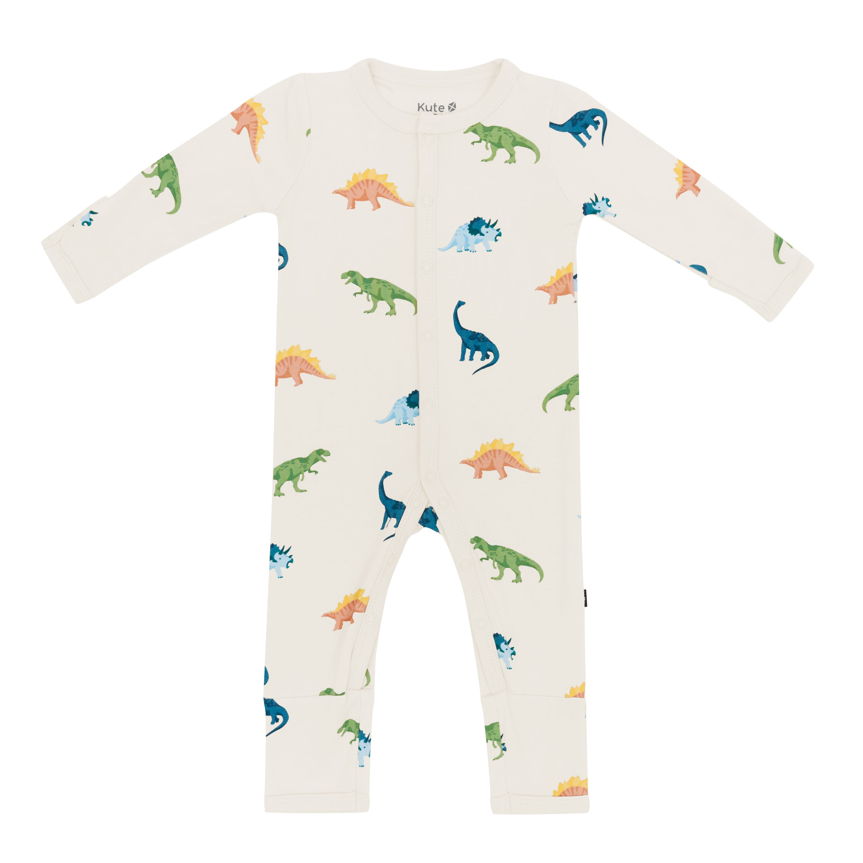 Kyte Baby Snap Romper in Ecru Roar