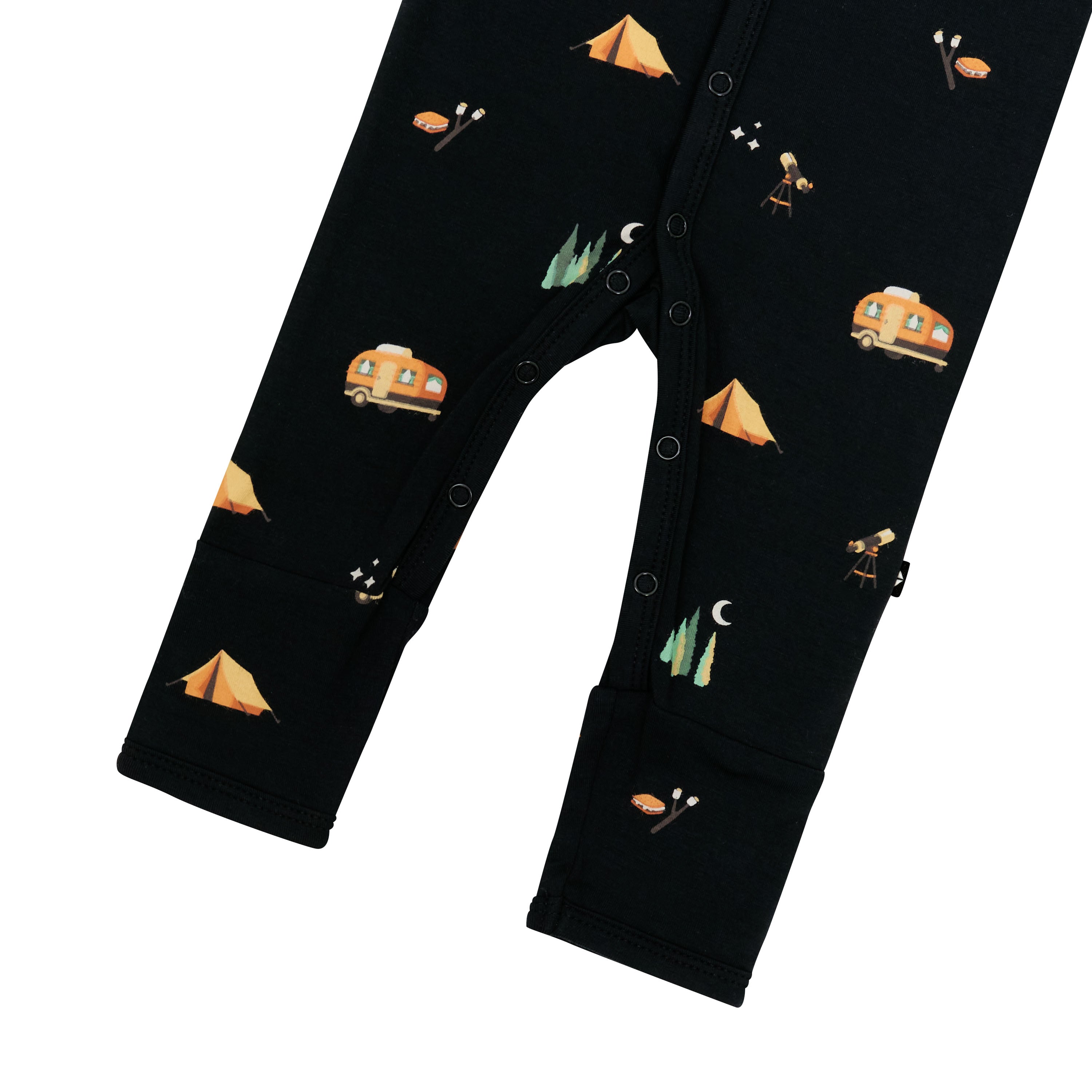Snaps on Romper in Under the Stars National Parks pajamas