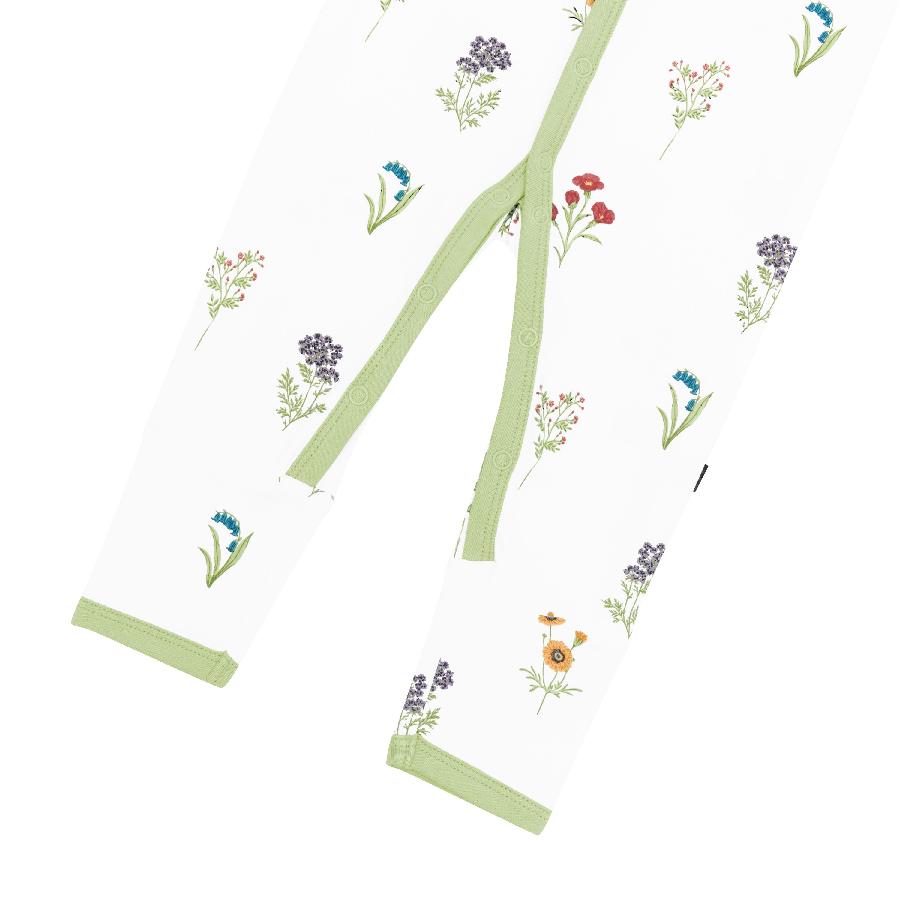 Snaps on Romper pajamas in Wildflower