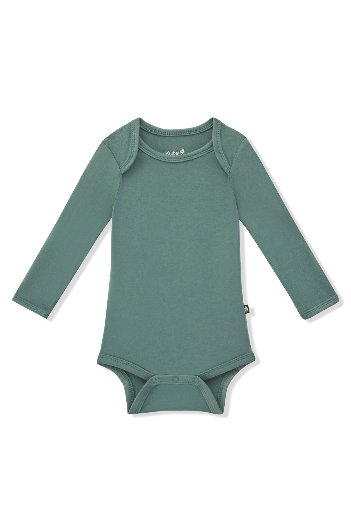 Long Sleeve Bodysuit in Pine on a white background