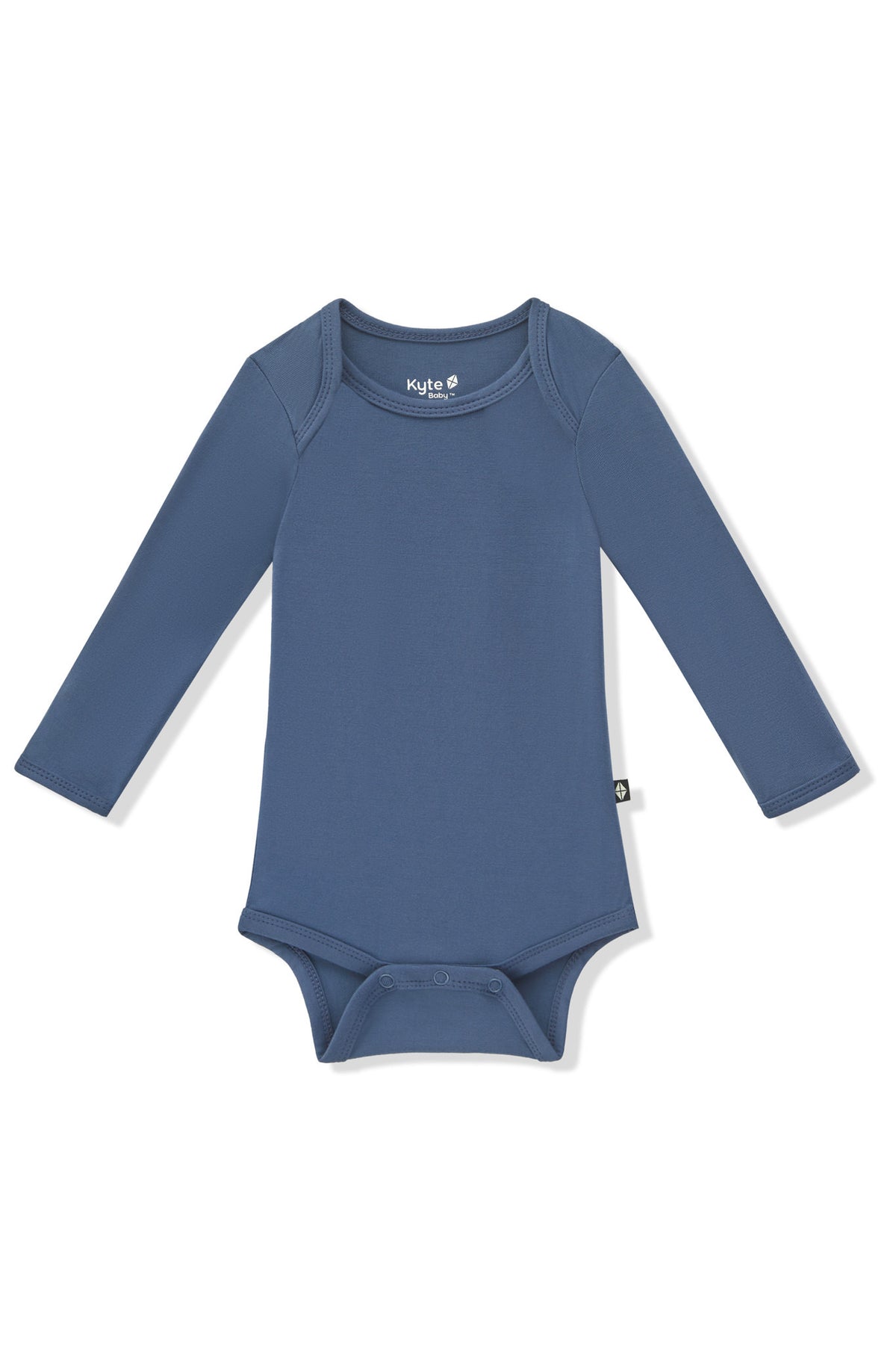 Long Sleeve Bodysuit in Oxford on a white background