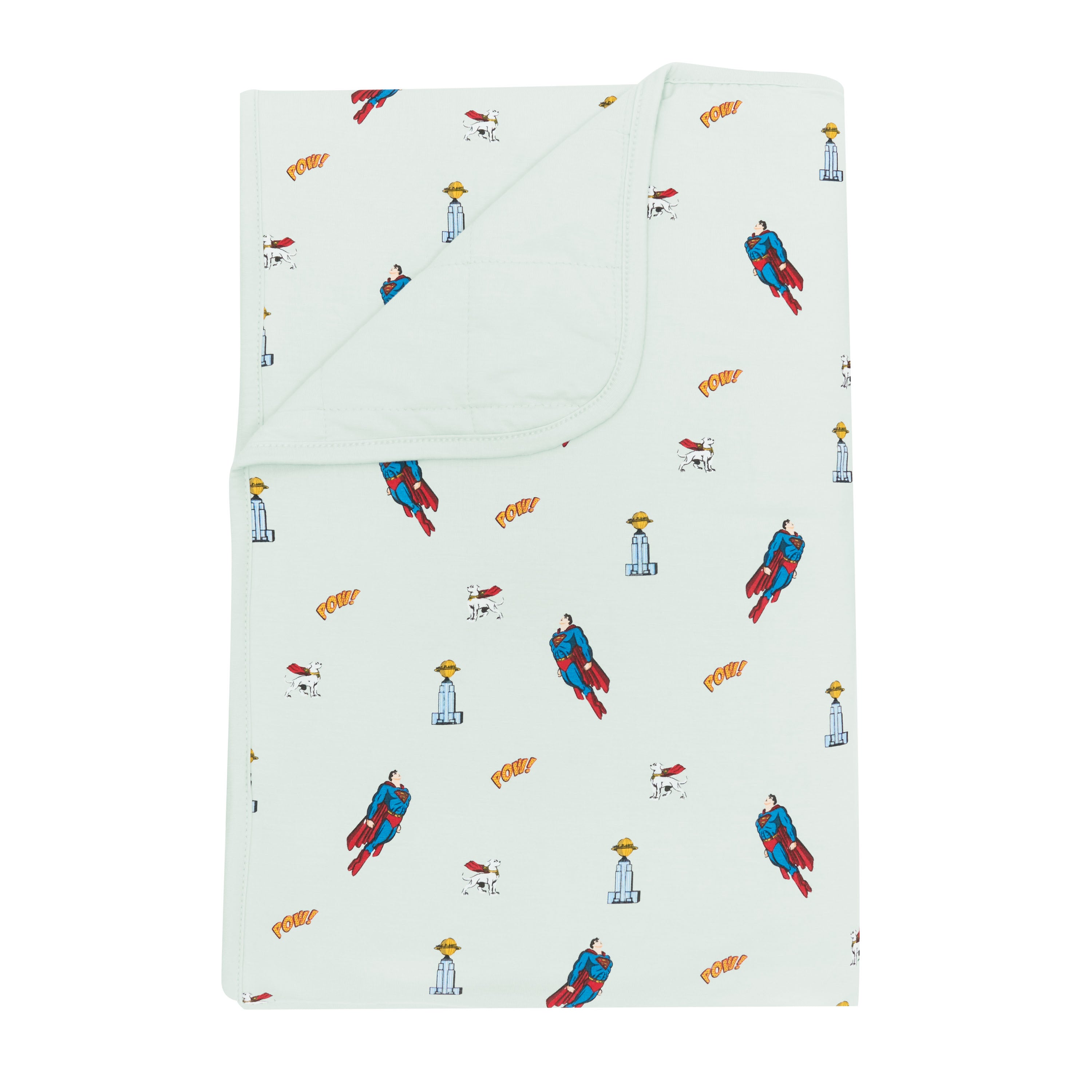 Toddler Blanket in Superman™ 1.0 with Dew green colored backing