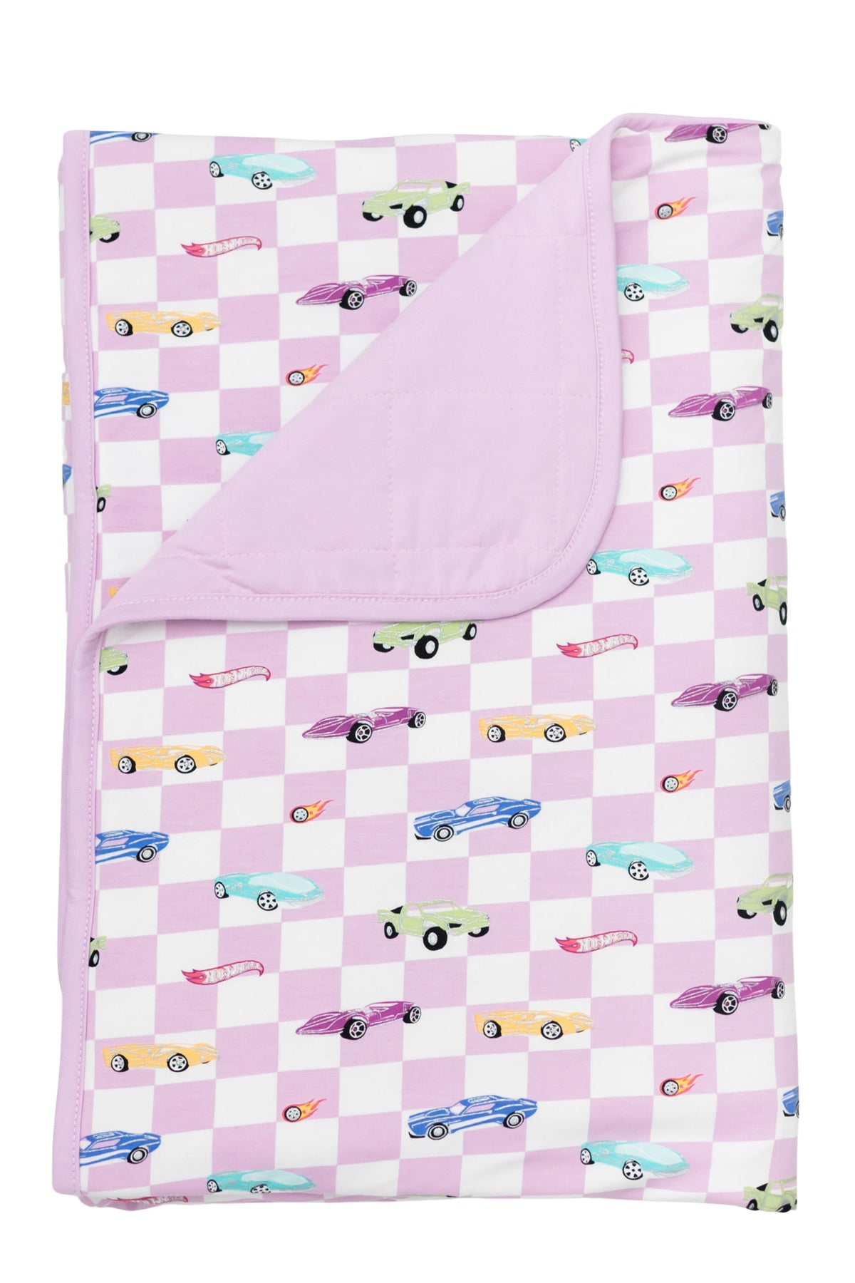 Toddler Blanket in Sparkles and Speed 1.0 TOG with Mauve quilted backing