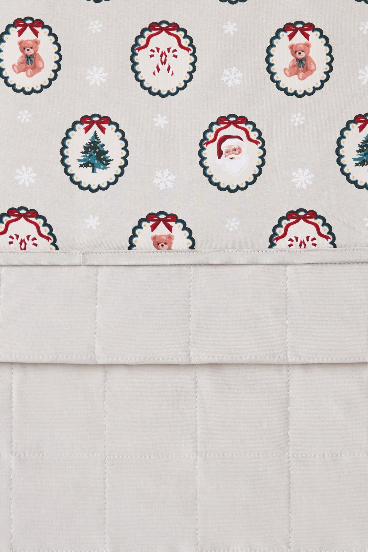 Front and back of Toddler Blanket in Holiday Medallion 1.0 print on a white background
