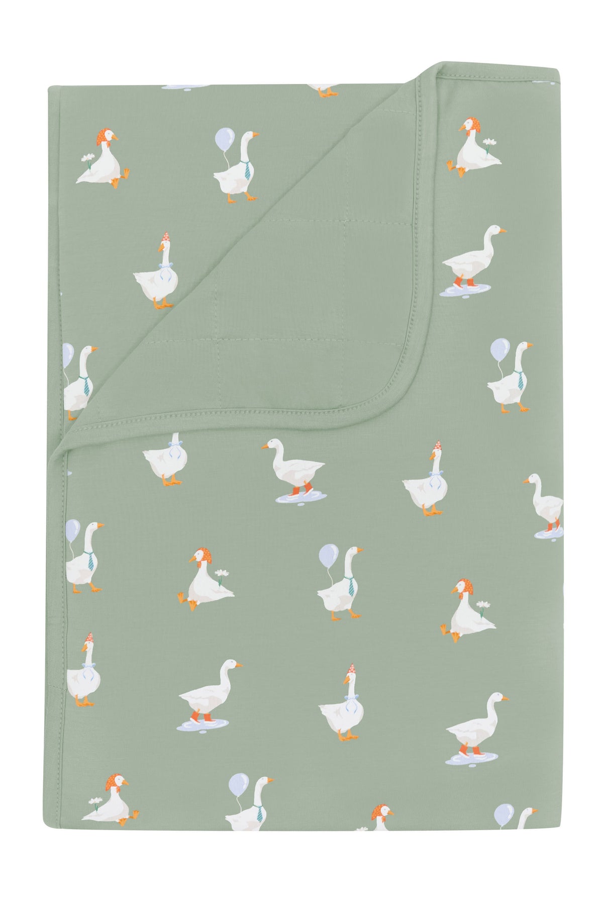 Toddler Blanket in Silly Goose 1.0 with quilted Thyme backing