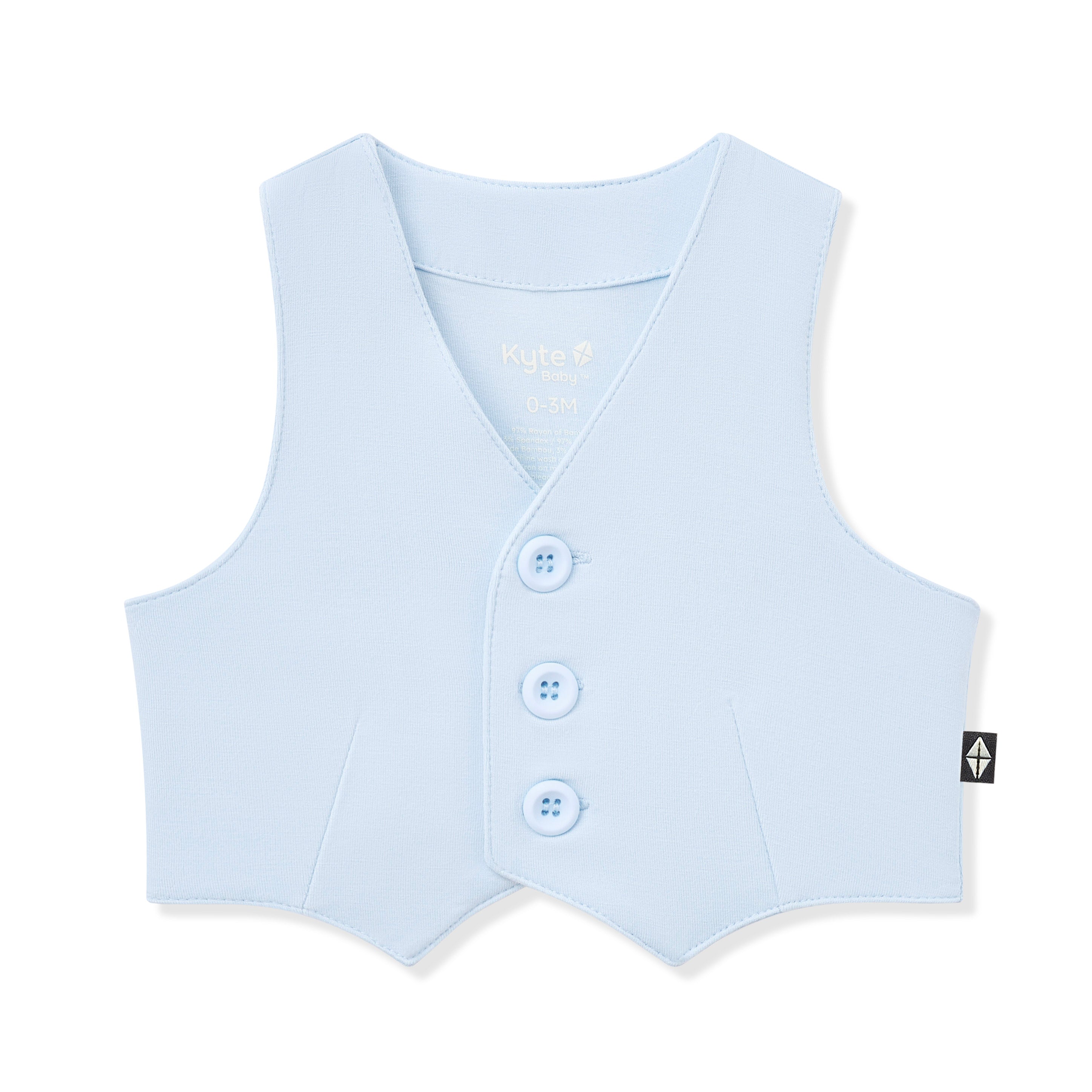 Front of the Tuxedo Vest in Breeze