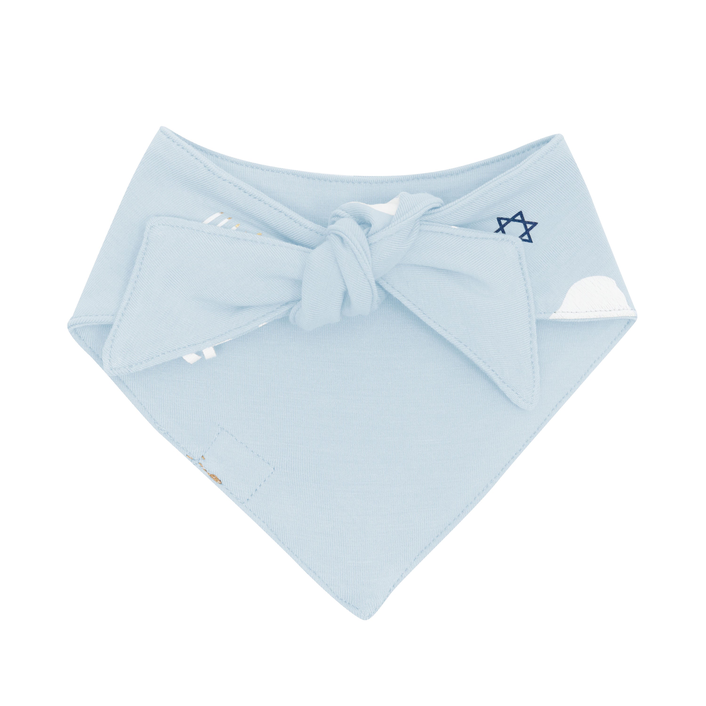 The back of the Dog Bandana in Polar Lights showing the tie closure