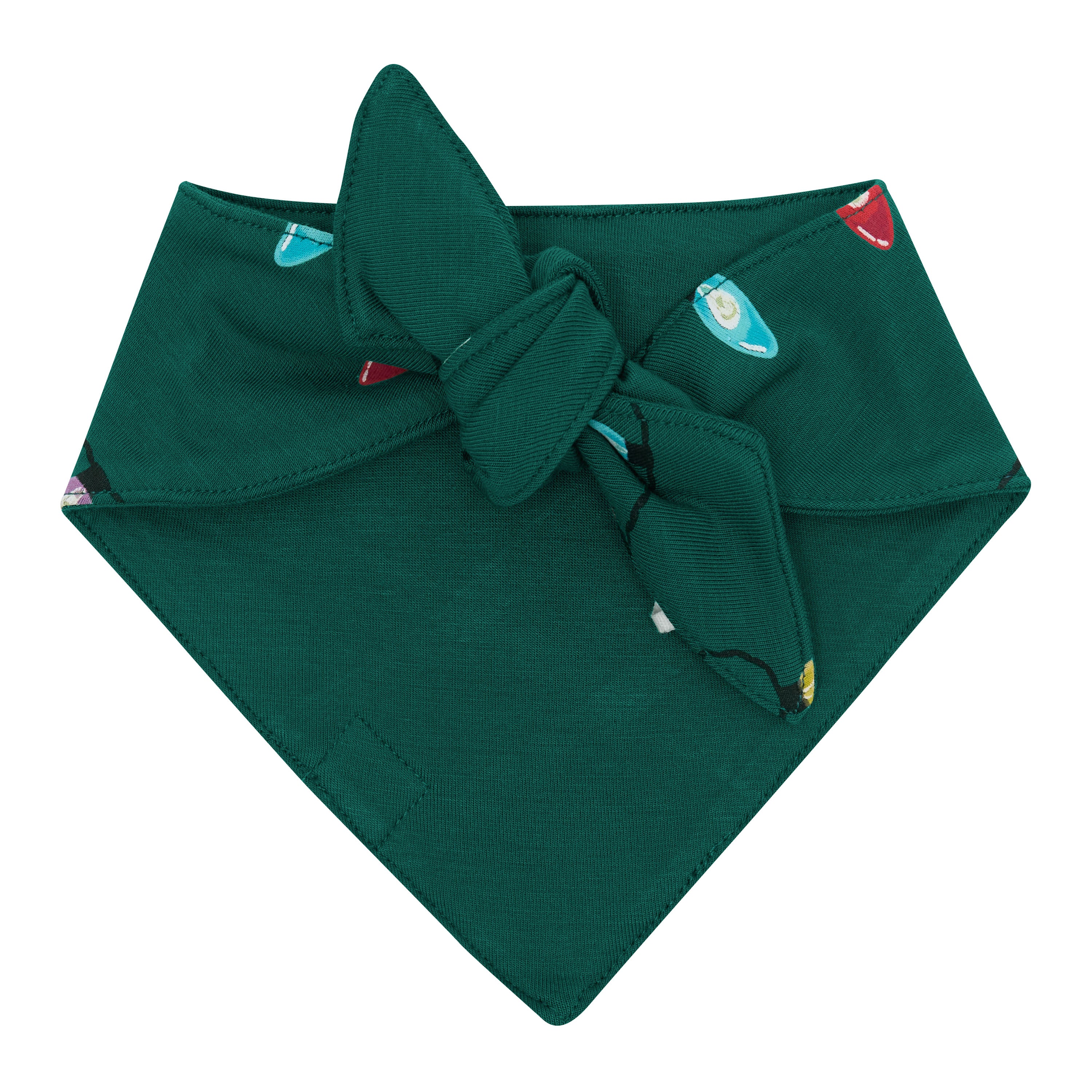 The back of the Dog Bandana in Merry and Bright showing the tie closure