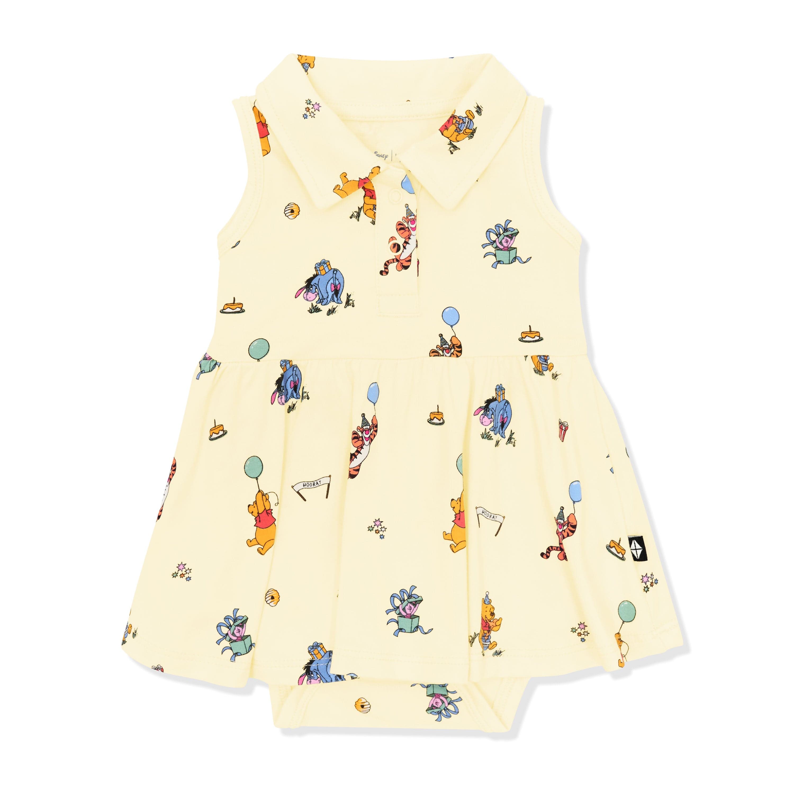 Product photo of the Polo Bodysuit Dress in Winnie the Pooh Celebration