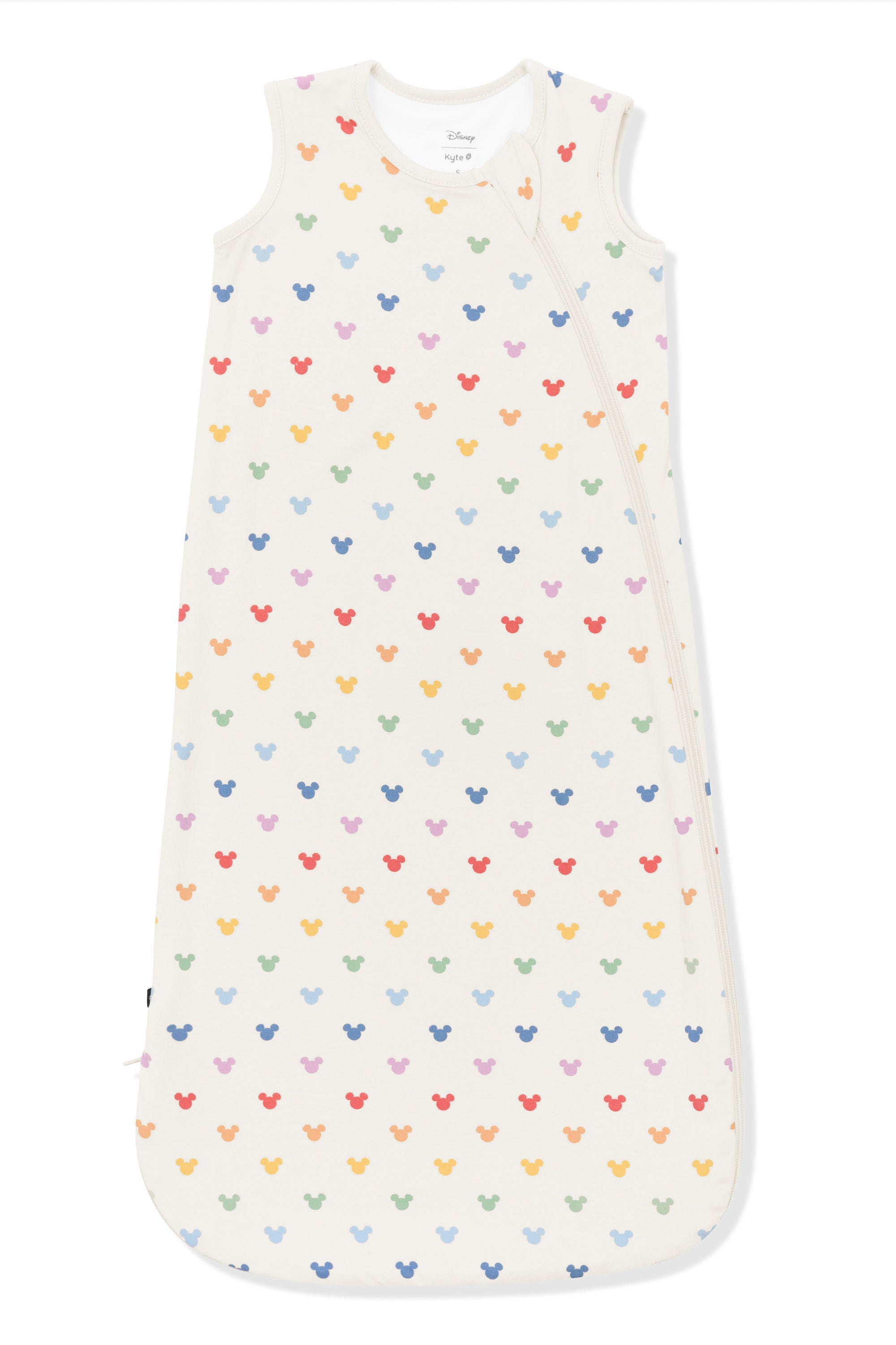 Bottom part of Sleep Bag in Pastel Mickey Mouse pattern on an oat background