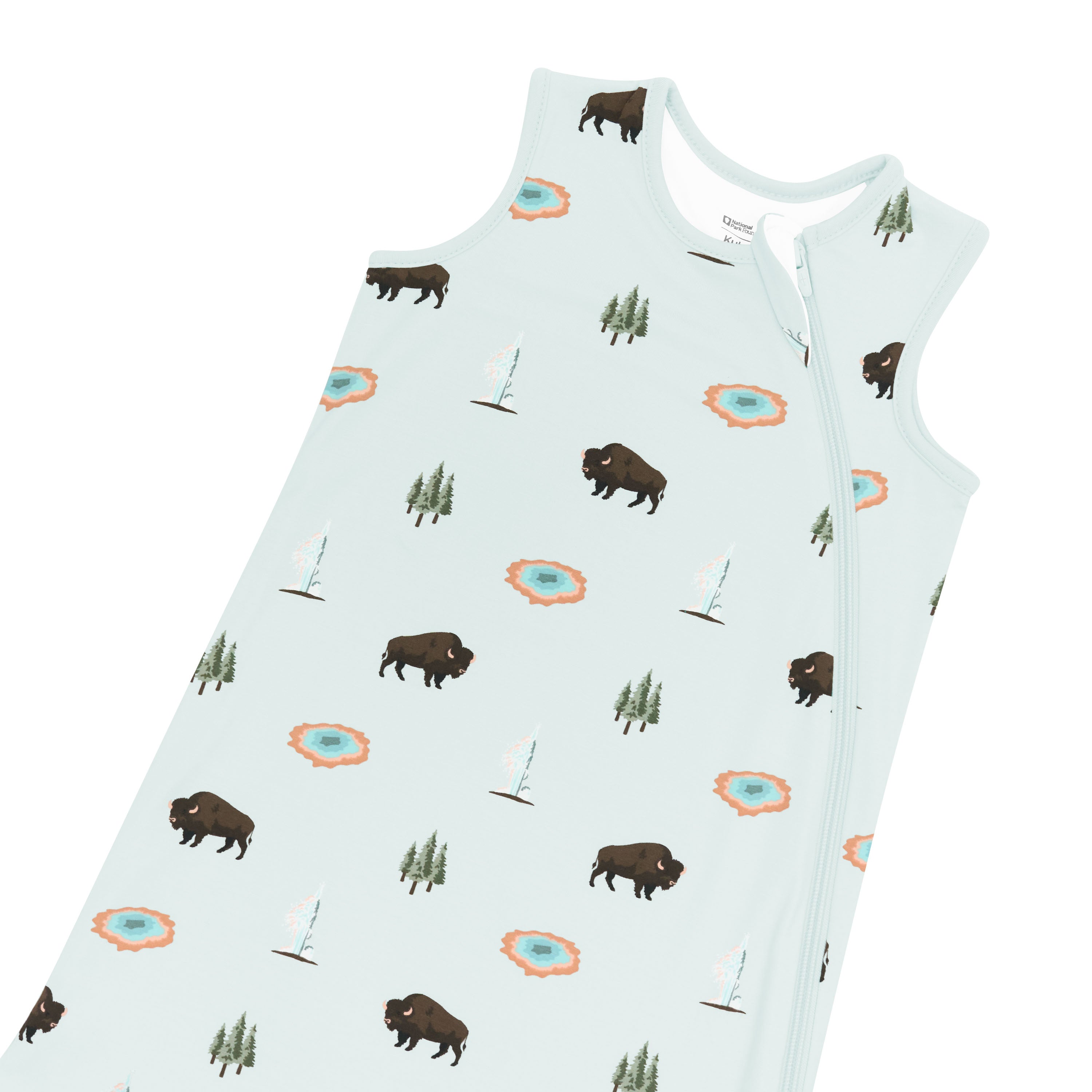 Sleep Bag in Yellowstone 0.5 close up on zipper garage