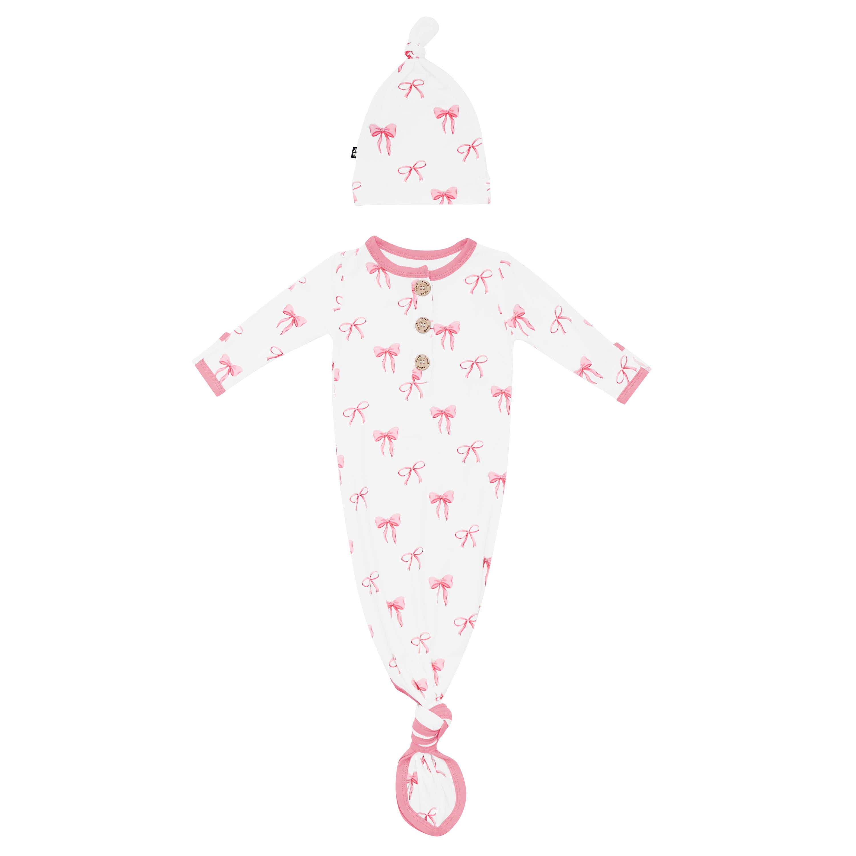 Product photo of the Knotted Gown with Hat Set in Bow