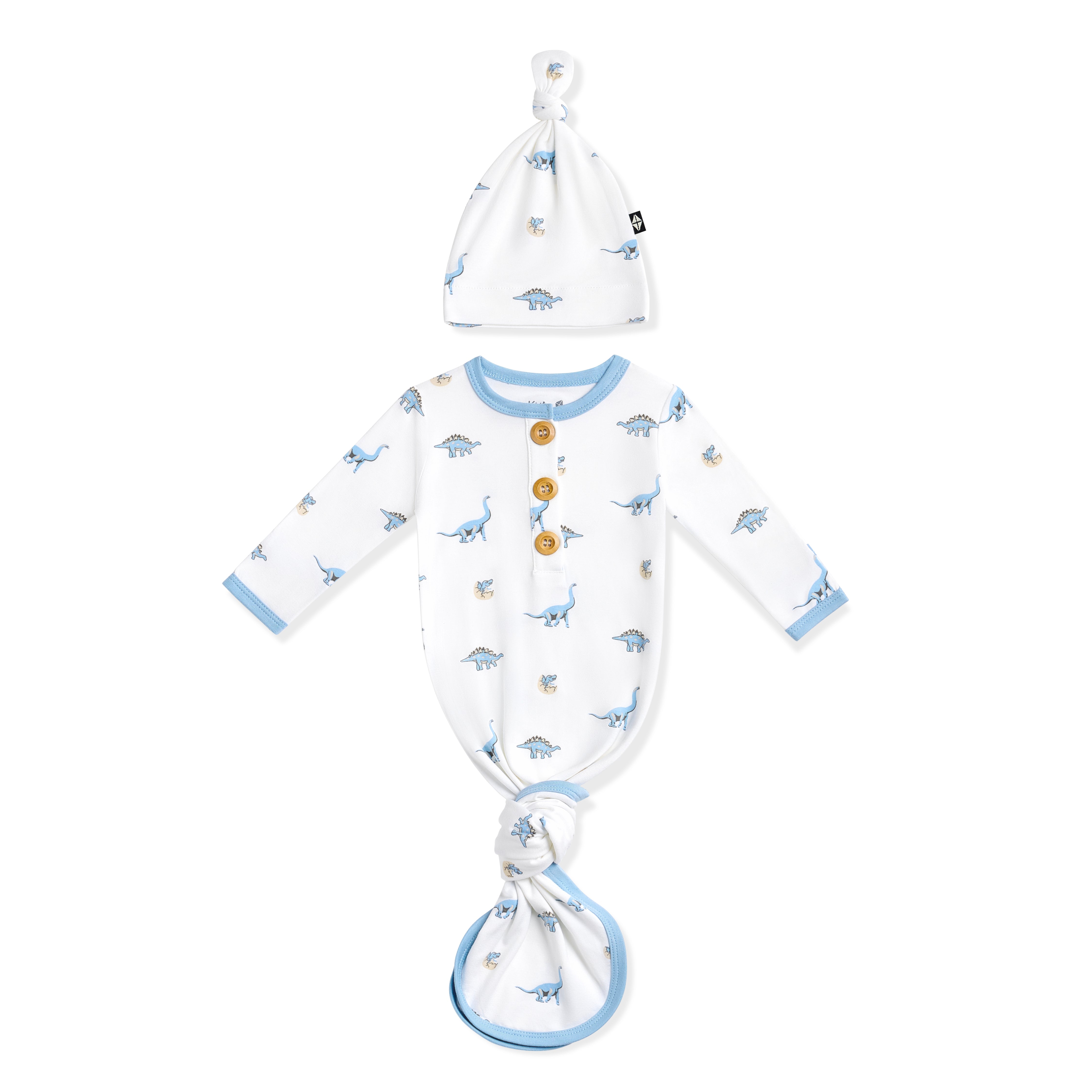 Product photo of the Knotted Gown with Hat Set in Jurassic