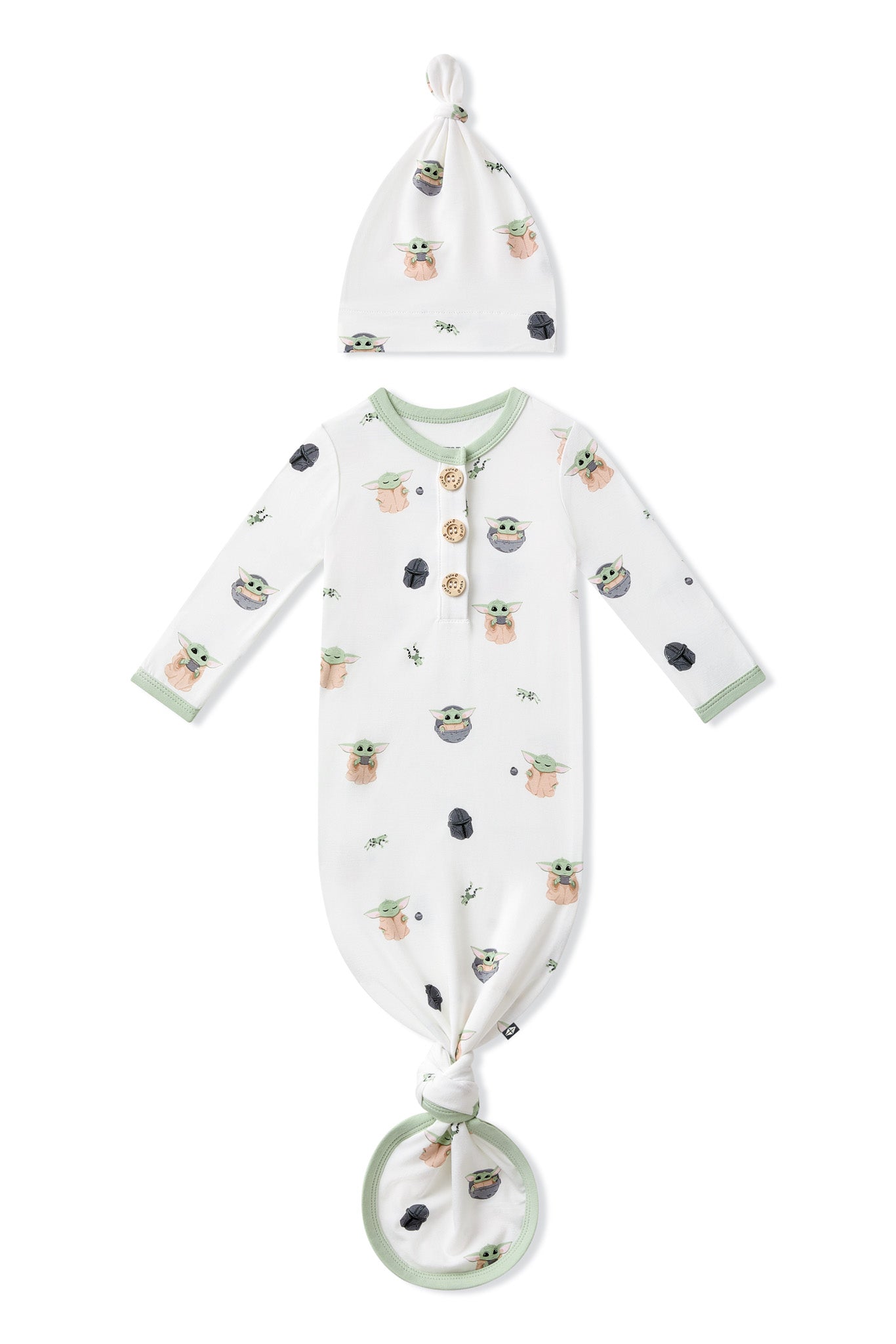 Knotted Gown with Hat Set in Grogu™ shown on a white surface